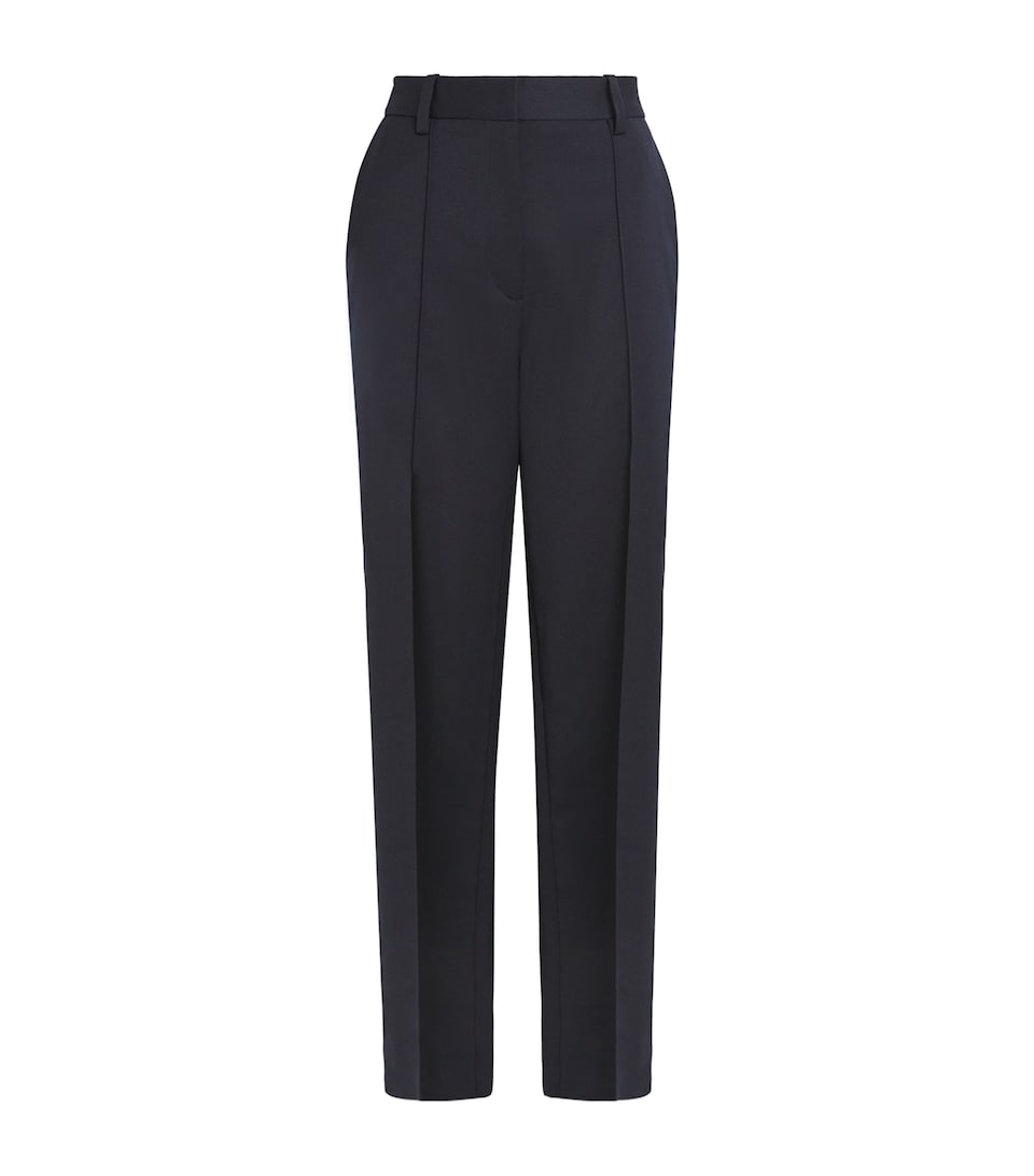 Wool-Blend Tailored Trousers
