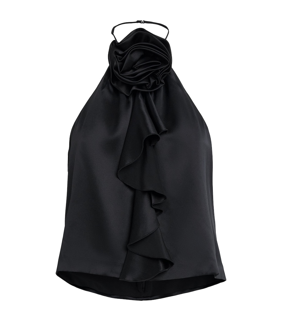 Cinq A Sept Womens Silk Hallie Top Black