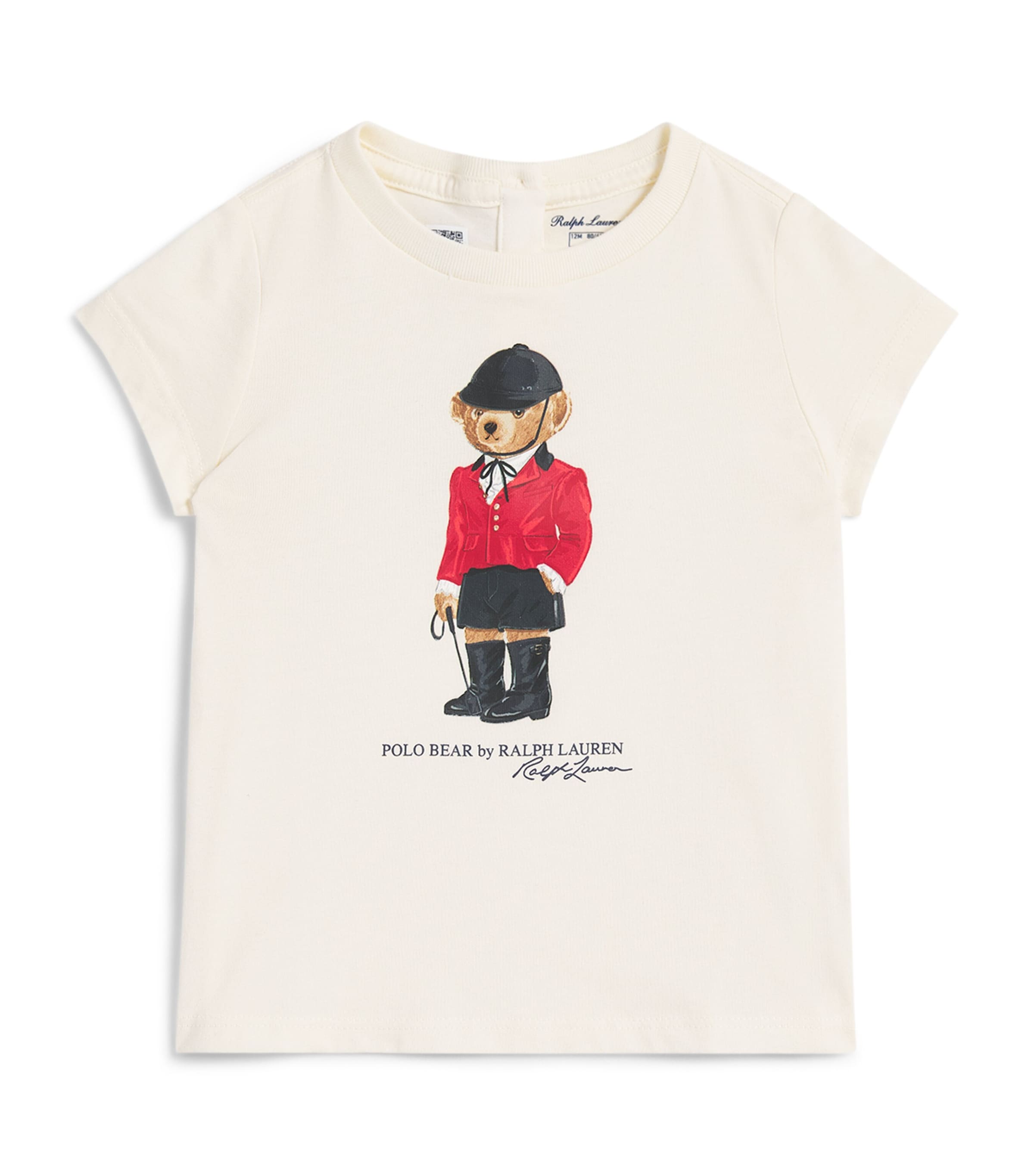 Ralph Lauren Kids Cotton Polo Bear T-Shirt (3-24 Months) Clubhouse Cream