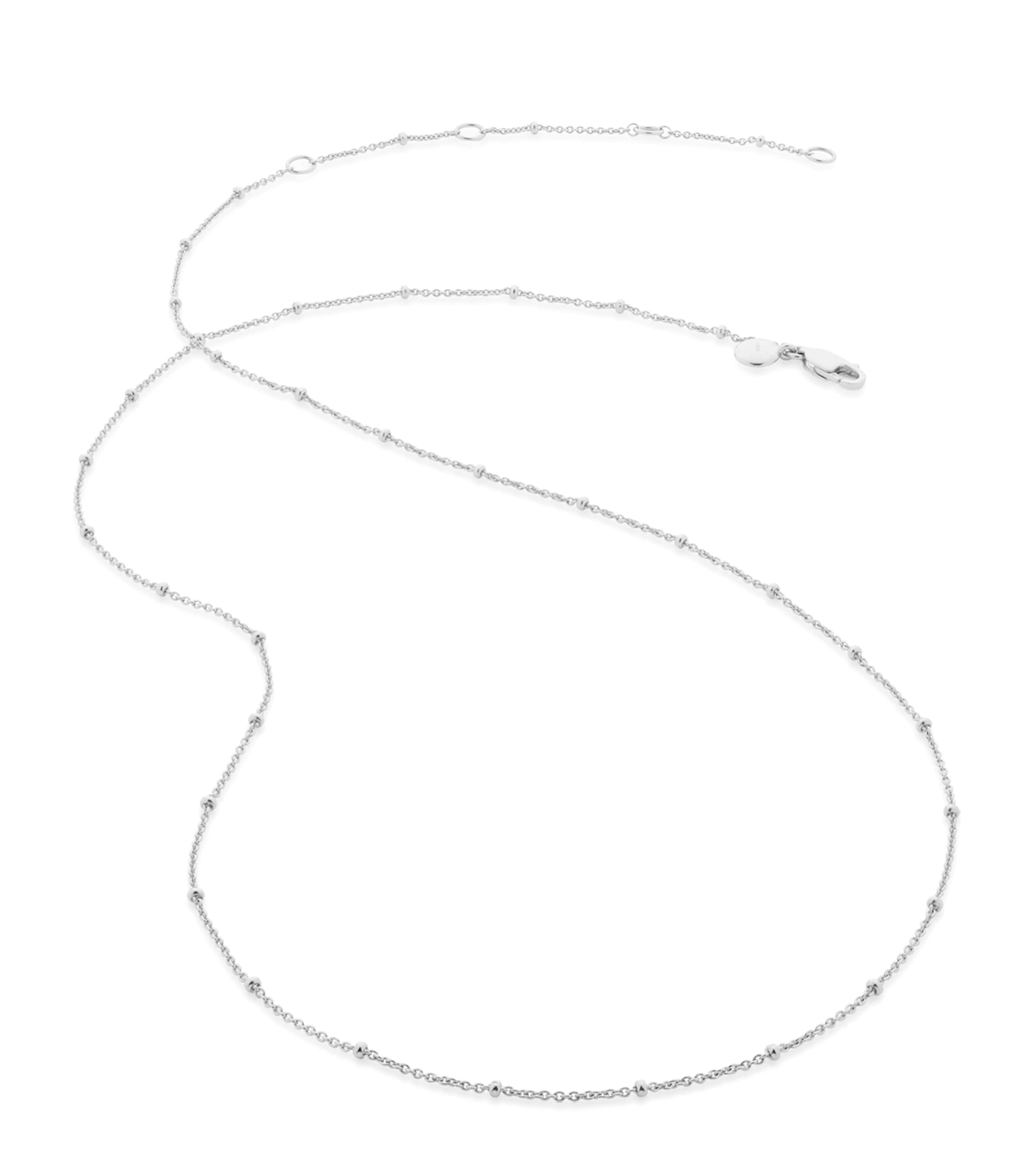 Monica Vinader Sterling Silver Beaded Chain Necklace Silver