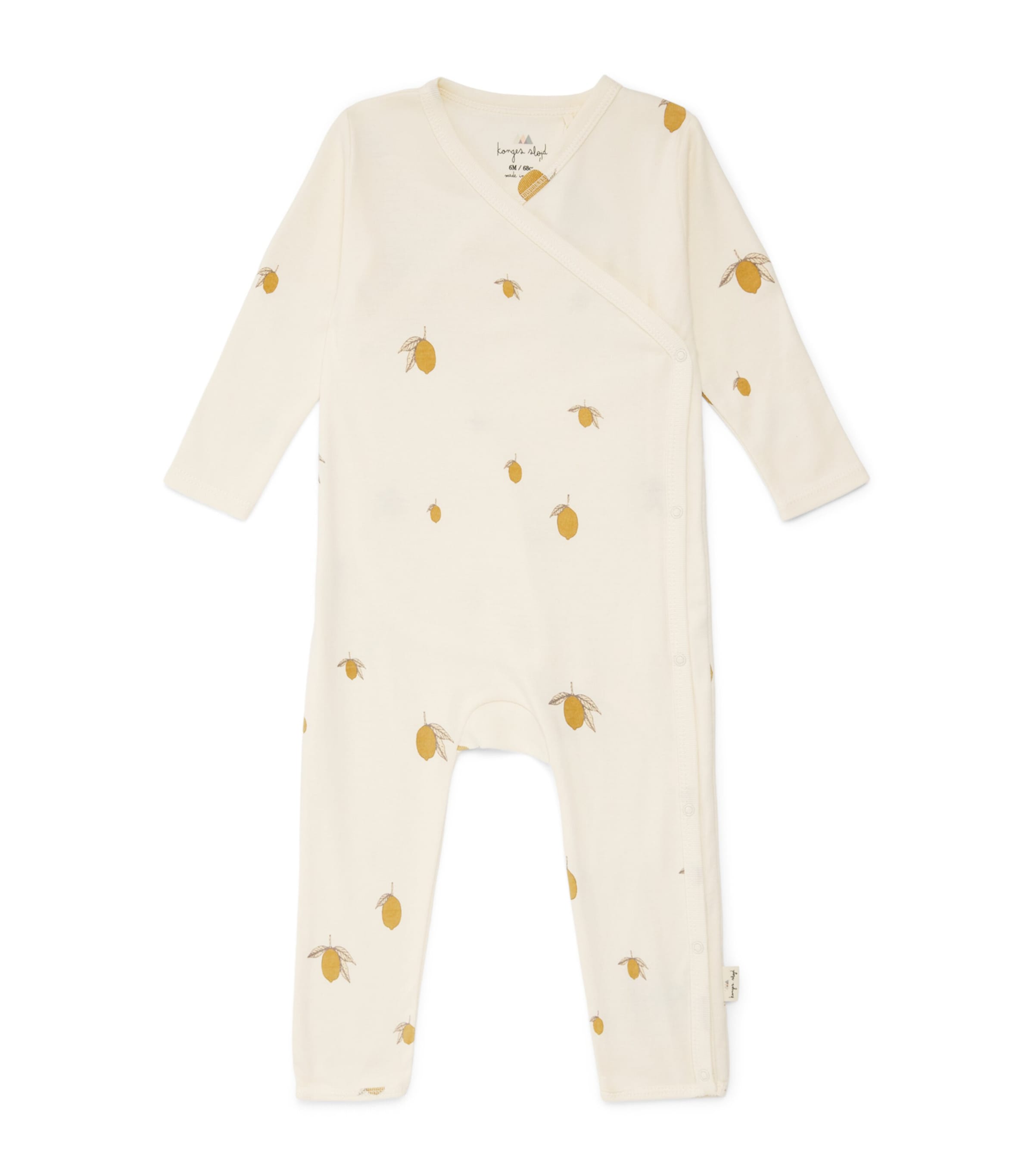 KONGES SLOJD Organic Cotton Lemon Print Playsuit (0-6 Months)