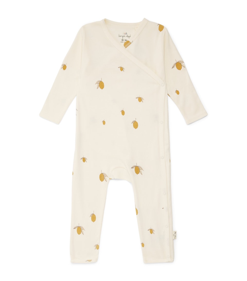 KONGES SLOJD Organic Cotton Lemon Print Playsuit (0-6 Months)