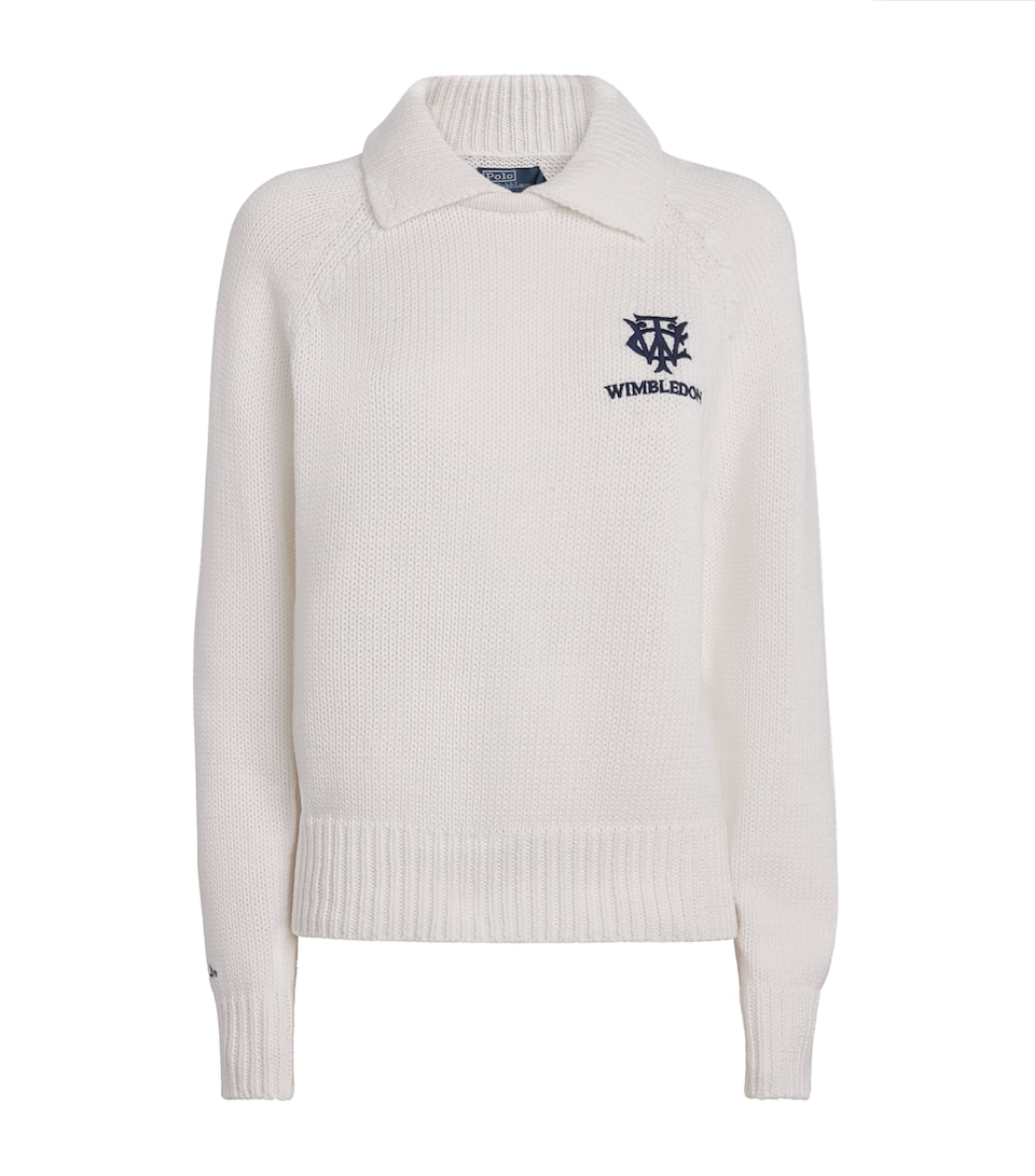 Polo Ralph Lauren Womens x Wimbledon Cotton Polo Sweater White