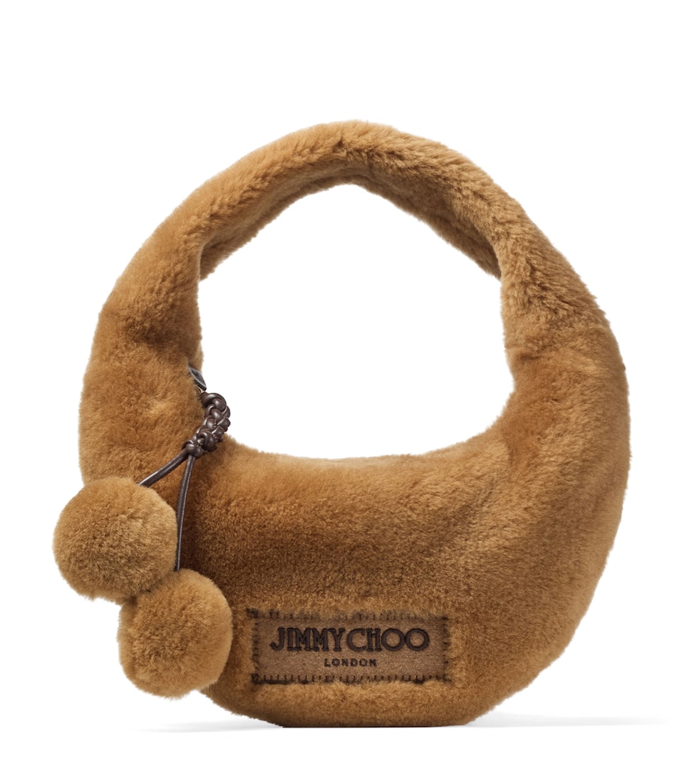 Jimmy Choo Shearling Shoulder Bag Teddy/light Gold