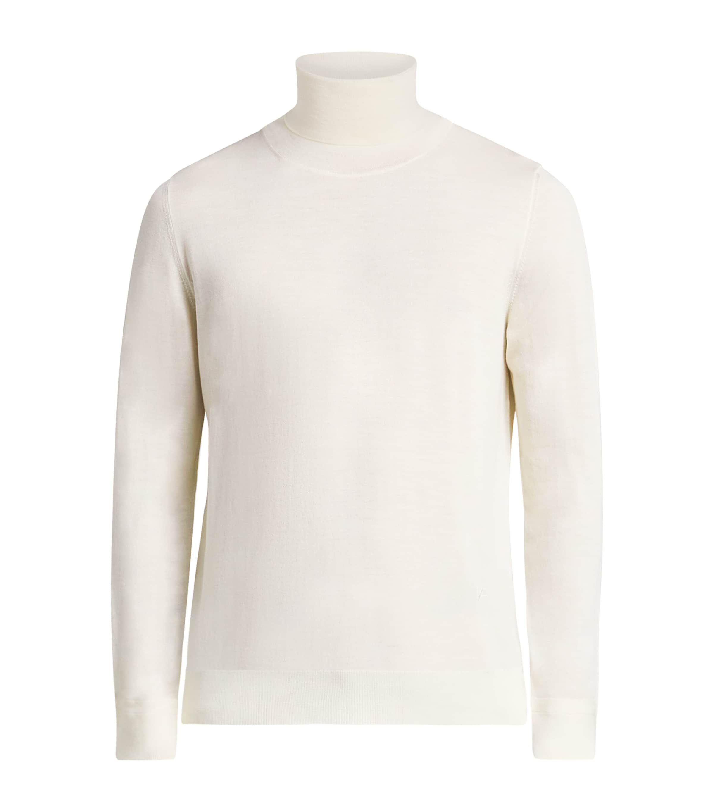 Isaia Mens Wool Rollneck Sweater