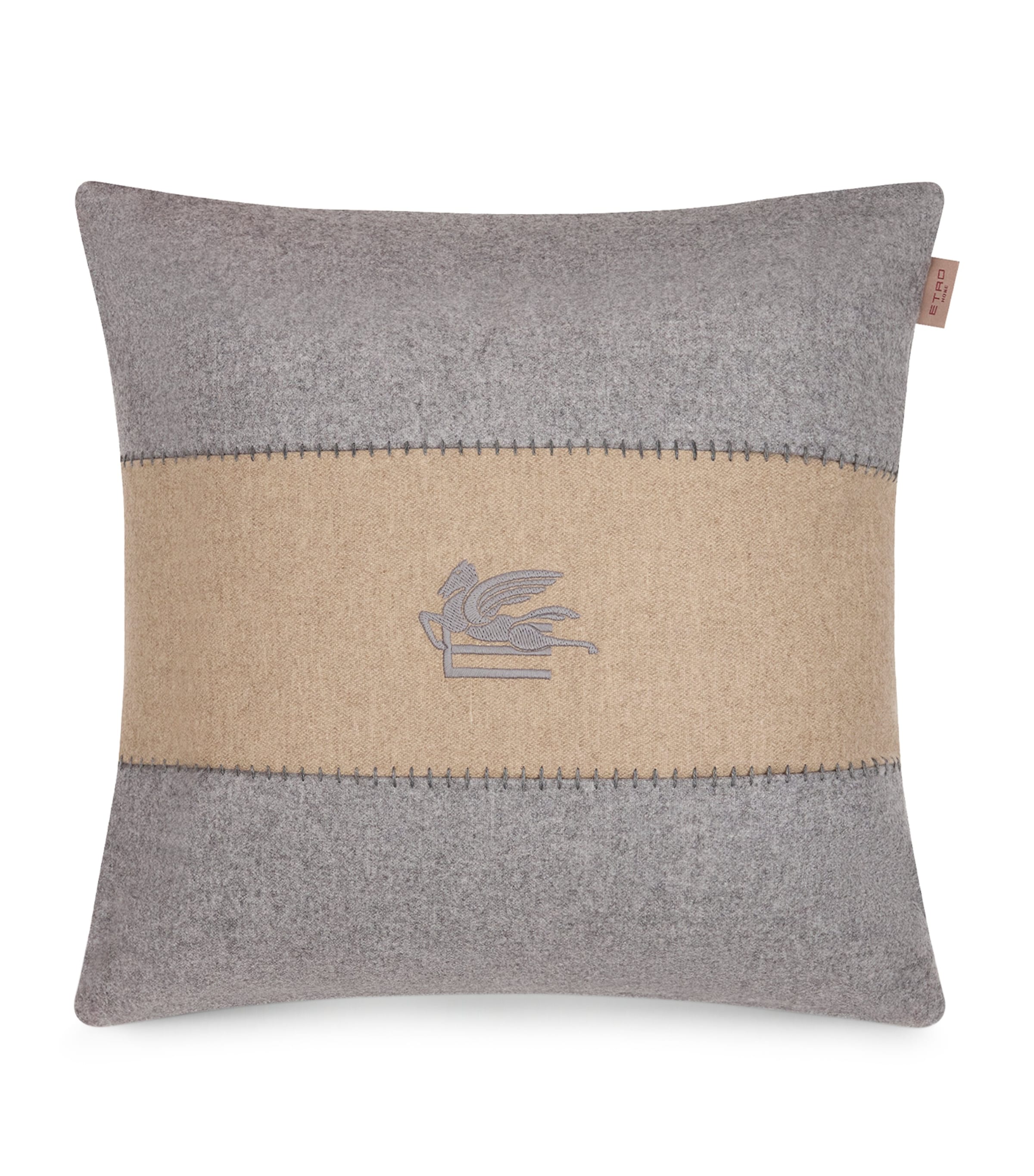 Wool-Blend Embroidered Pegaso Cushion (45cm x 45cm)