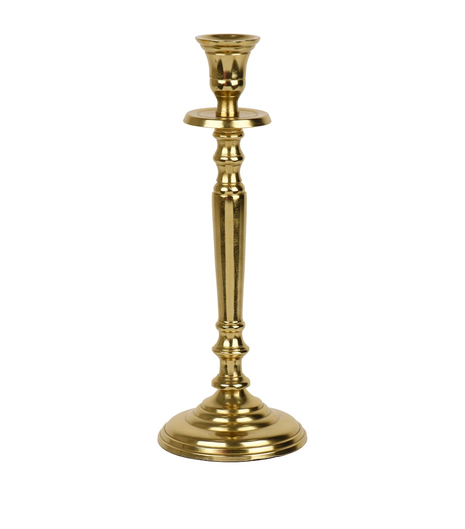 Harrods Metal Candlestick Holder Gold