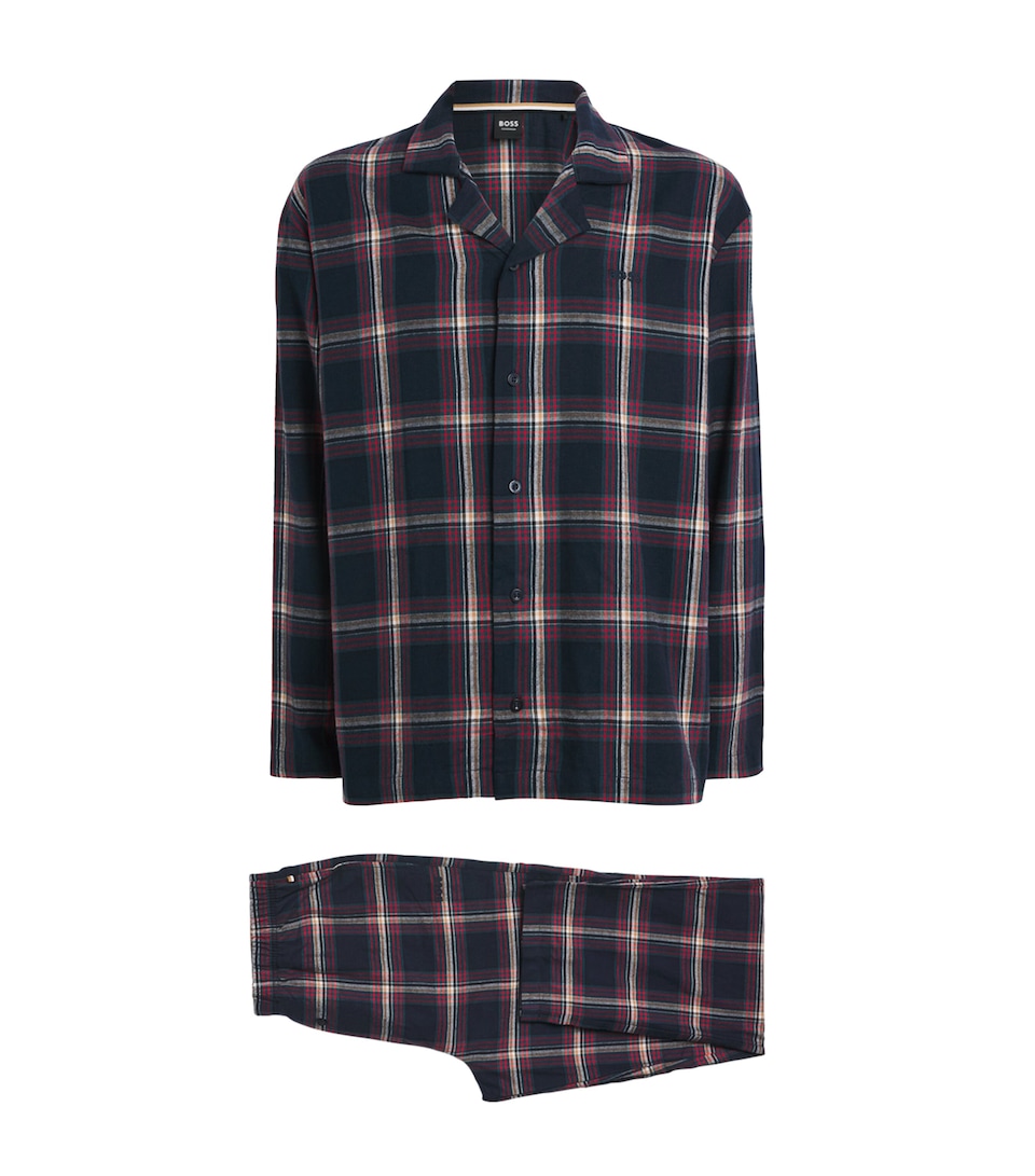 Cotton-Blend Check Pyjamas