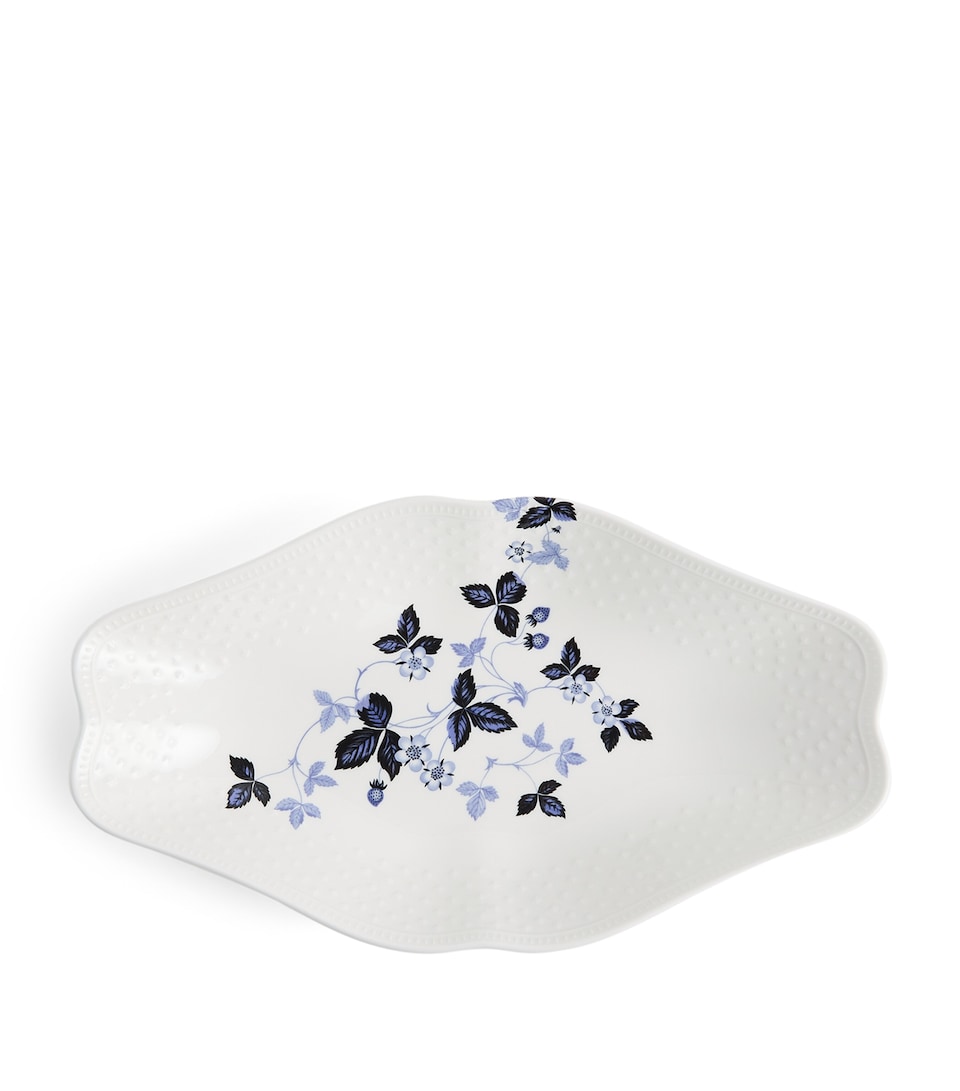 Wedgwood WWild Strawberry Inky Blue Oval Dish (30cm) Blue