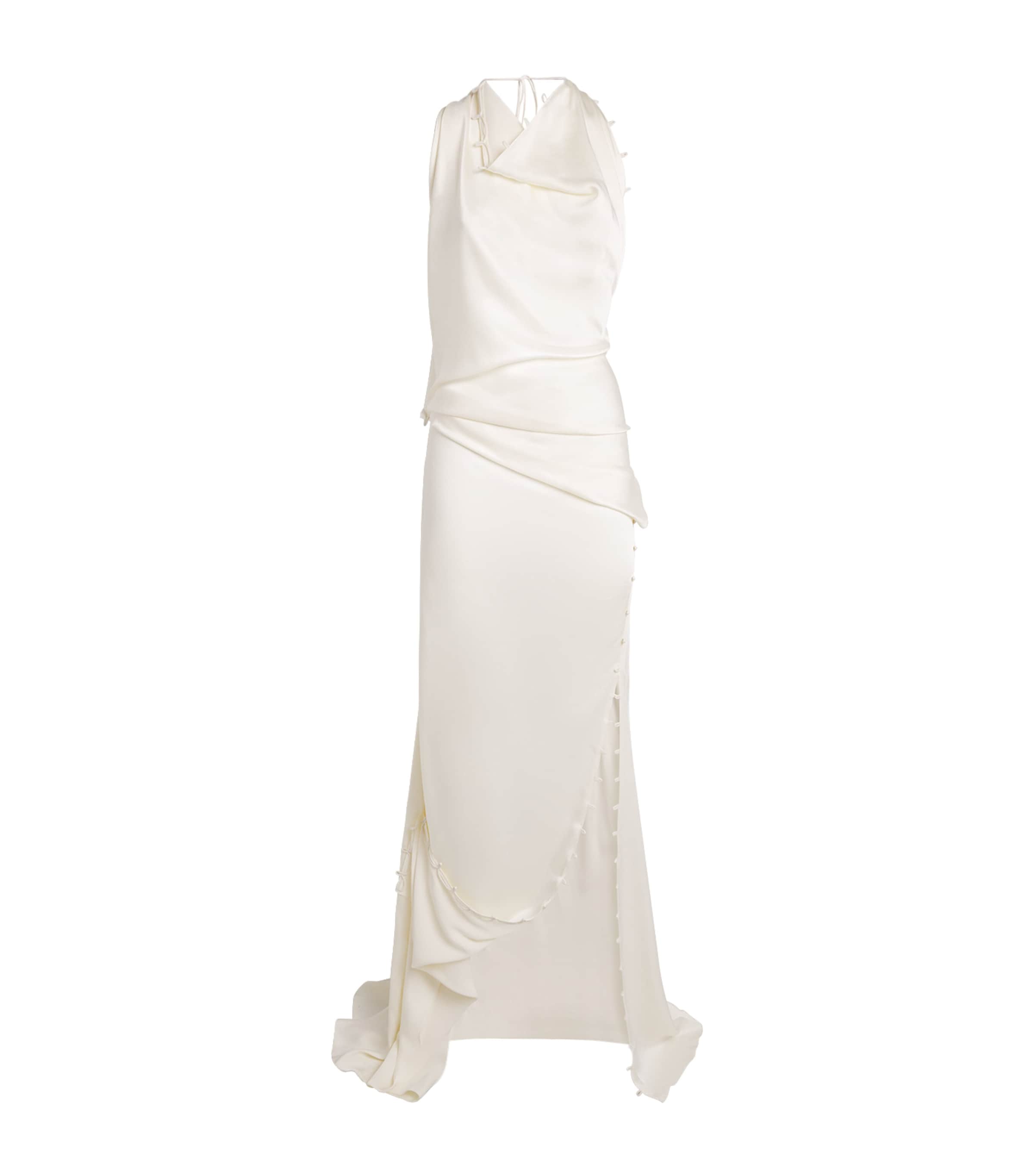 Satin Rouleaux Gown