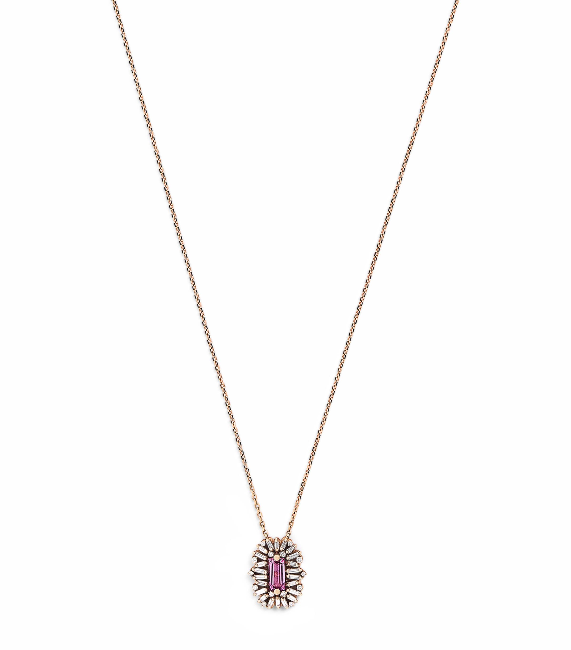 Rose Gold, Diamond and Sapphire One of a Kind Necklace