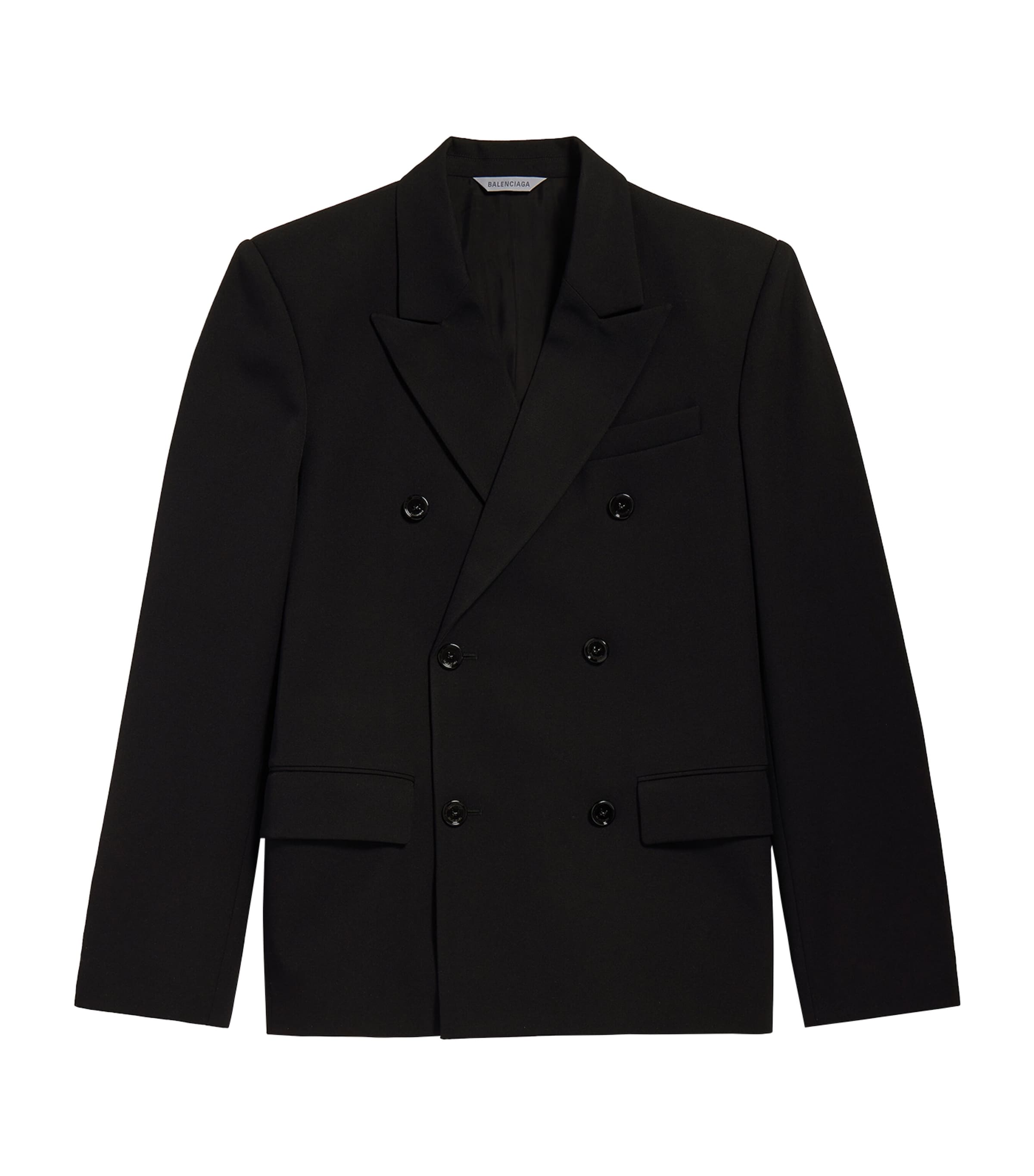 Balenciaga Mens Wool Double-Breasted Jacket