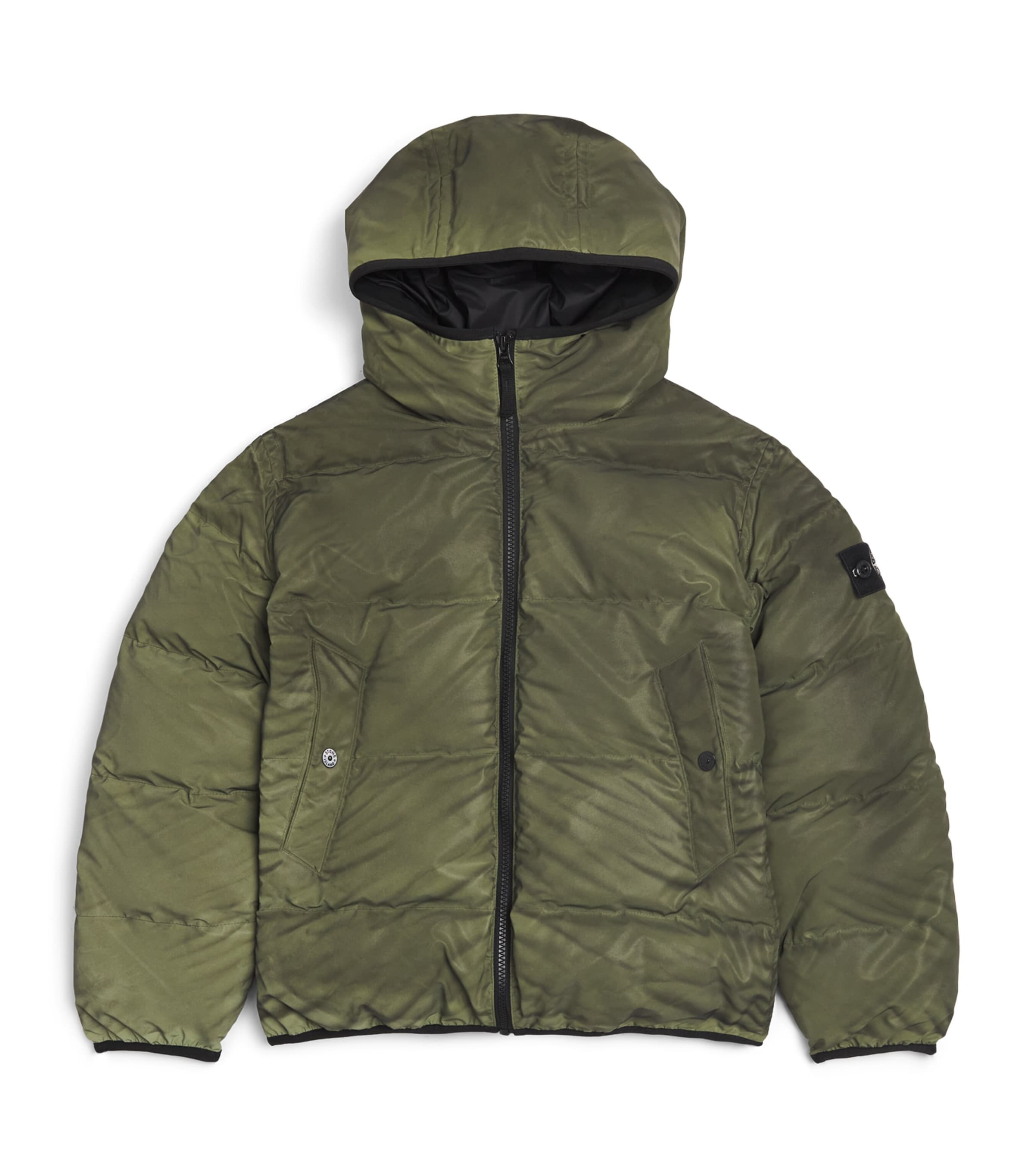 Stone Island Junior Down Reflective Jacket (10-14 Years) Military Green