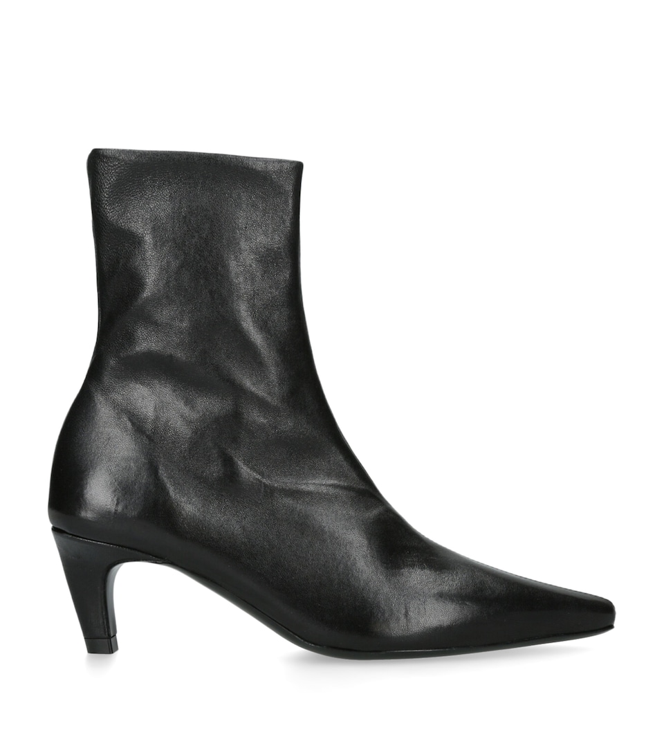 Jude Leather Cave Ankle Boots 55 Black