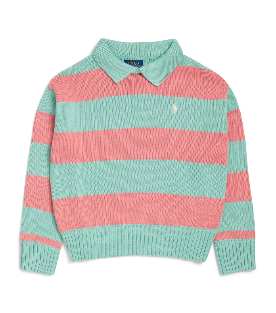 Cotton Striped Polo Rugby Sweater (6-14 Years)