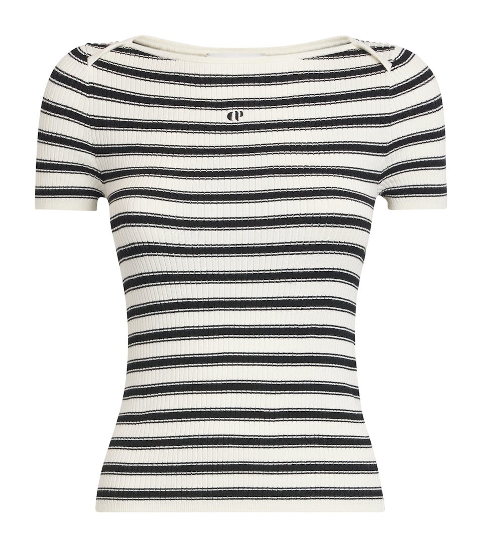 Striped Rib-Knit Top