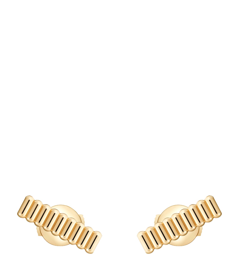 Boucheron Yellow Gold Quatre Grosgrain Stud Earrings Yellow Gold