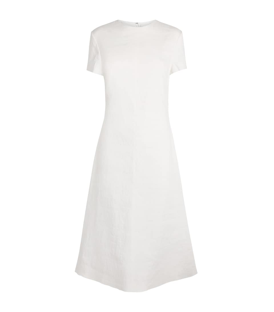 Brandon Maxwell Womens Linen-Blend Ridley Mini Dress White