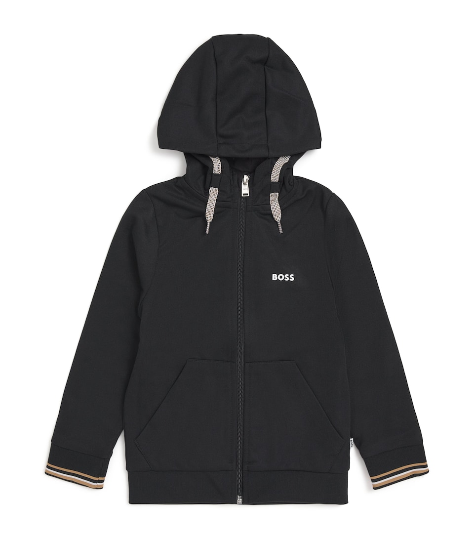 Cotton-Blend Logo Zip Hoodie (4-16 Years)