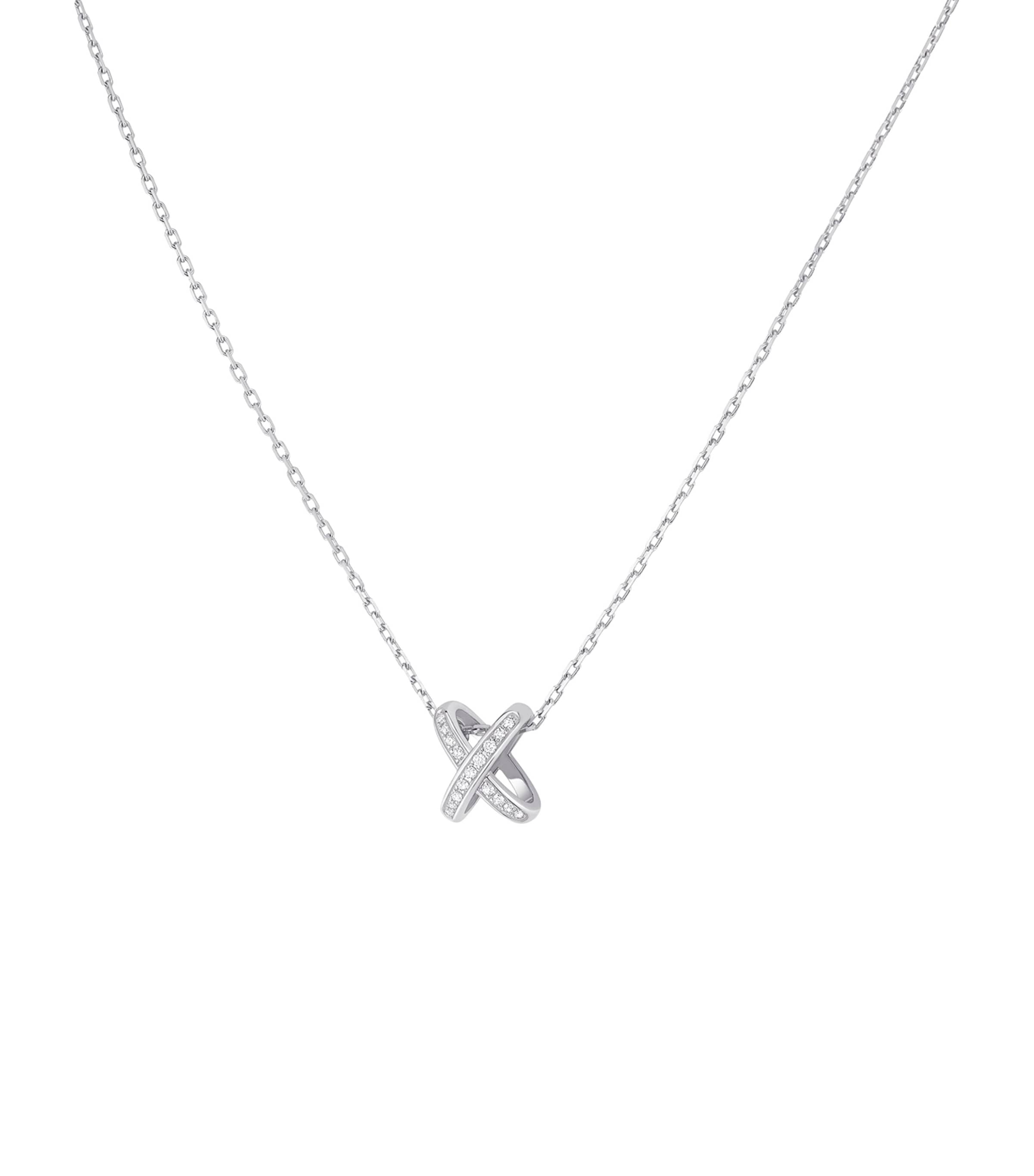 White Gold and Diamond Jeux de Liens Necklace
