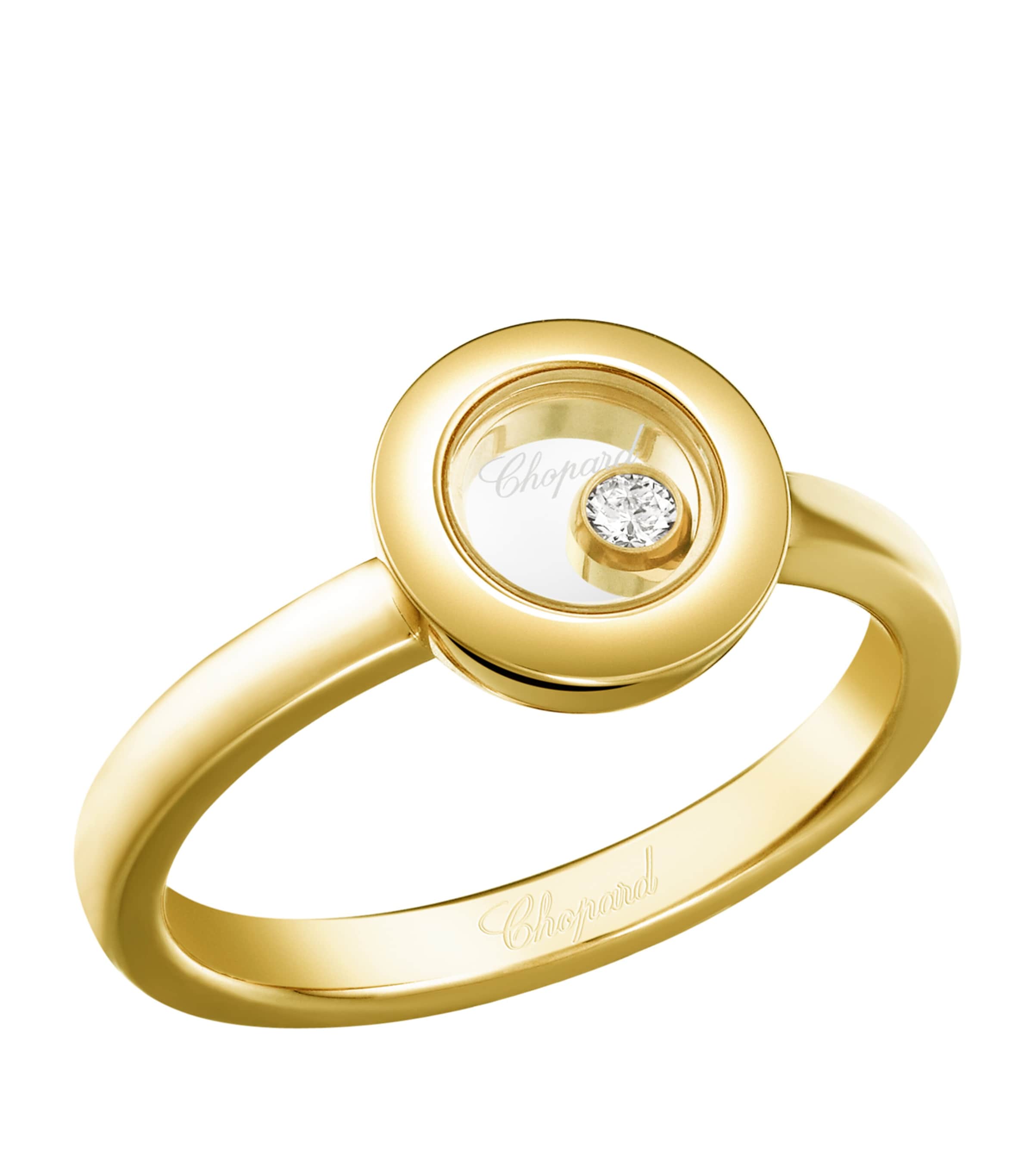 Yellow Gold and Diamond Happy Diamonds Icons Ring