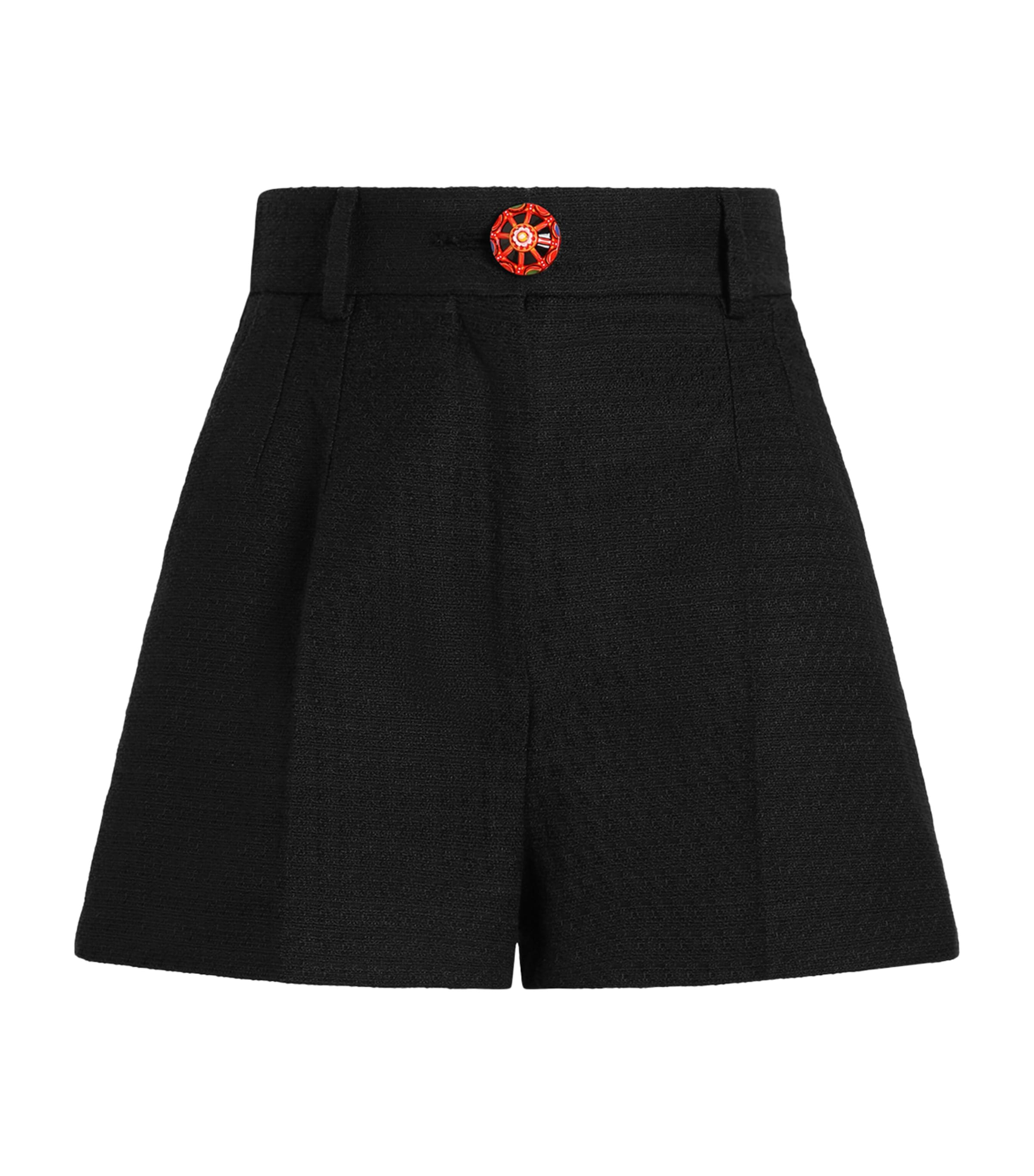 Dolce&Gabbana Womens Embellished Bermuda Shorts Black