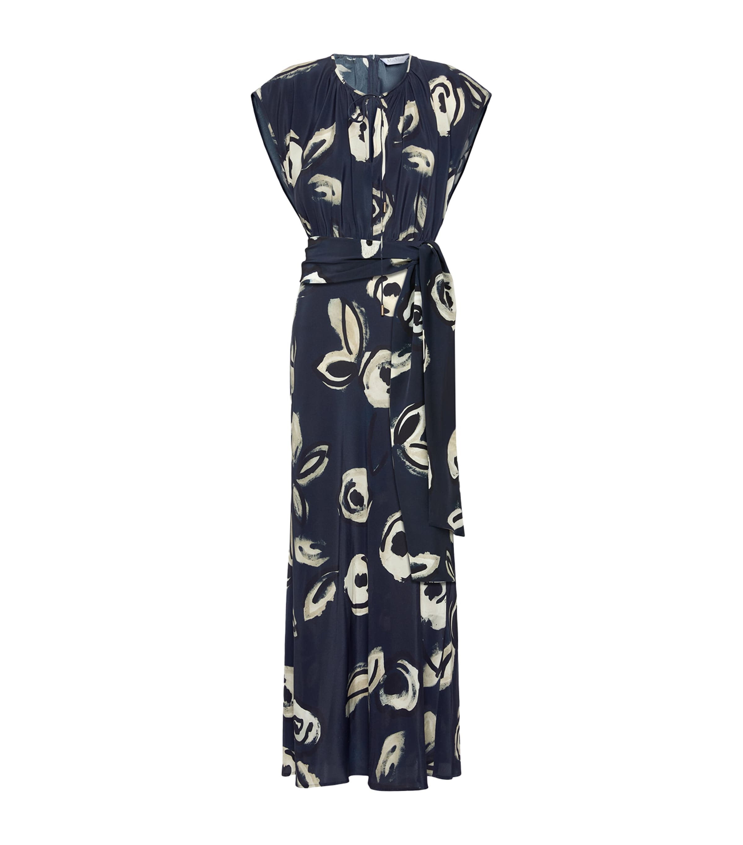 Max Mara Womens Silk Maxi Dress Ultramarine