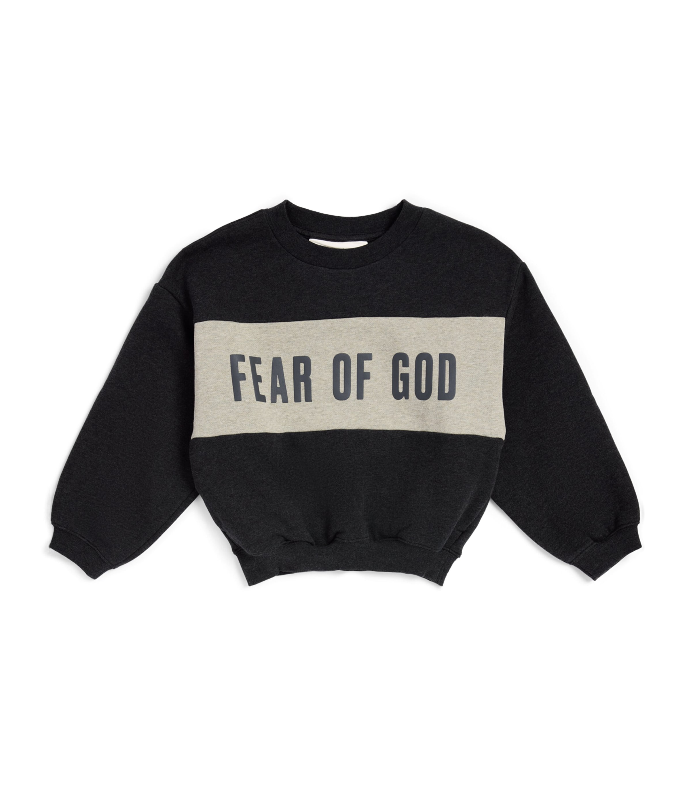 FEAR OF GOD ESSENTIALS KIDS Logo Panel Sweatshirt (2-14 Years) Gry H/seal H