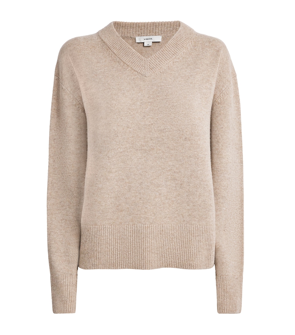 Wool-Blend V-Neck Sweater