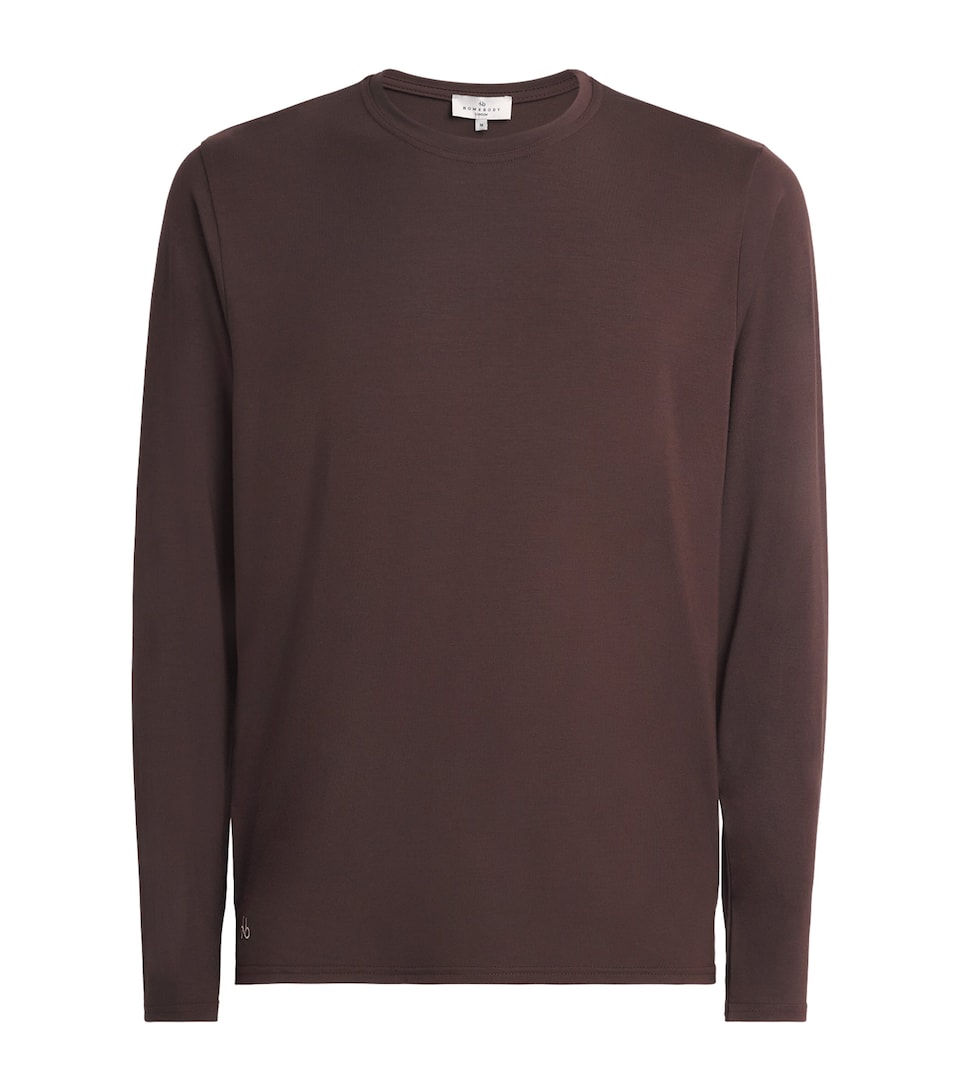Homebody Mens Long-Sleeve Lounge T-Shirt Coffee Bean