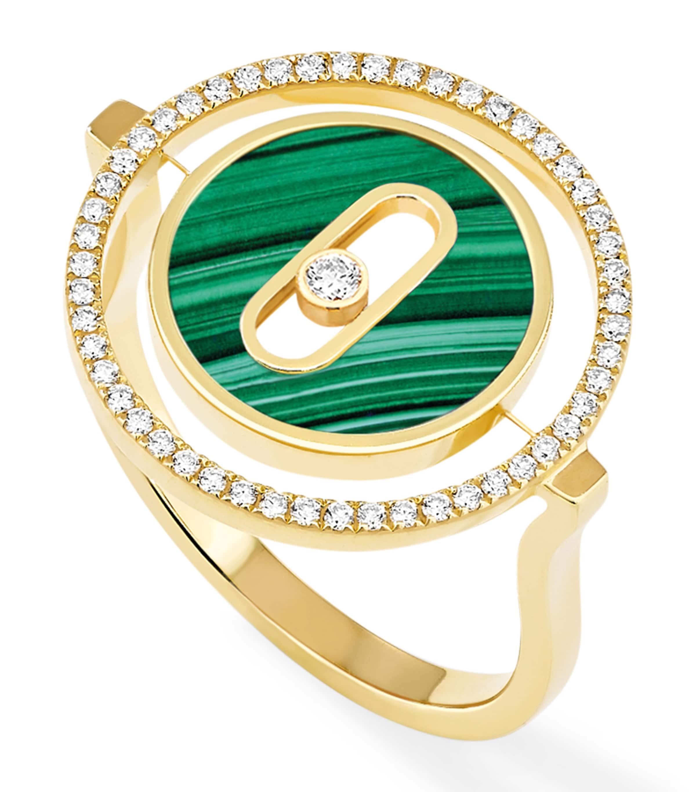 Yellow Gold and Diamond Lucky Move Colour Ring