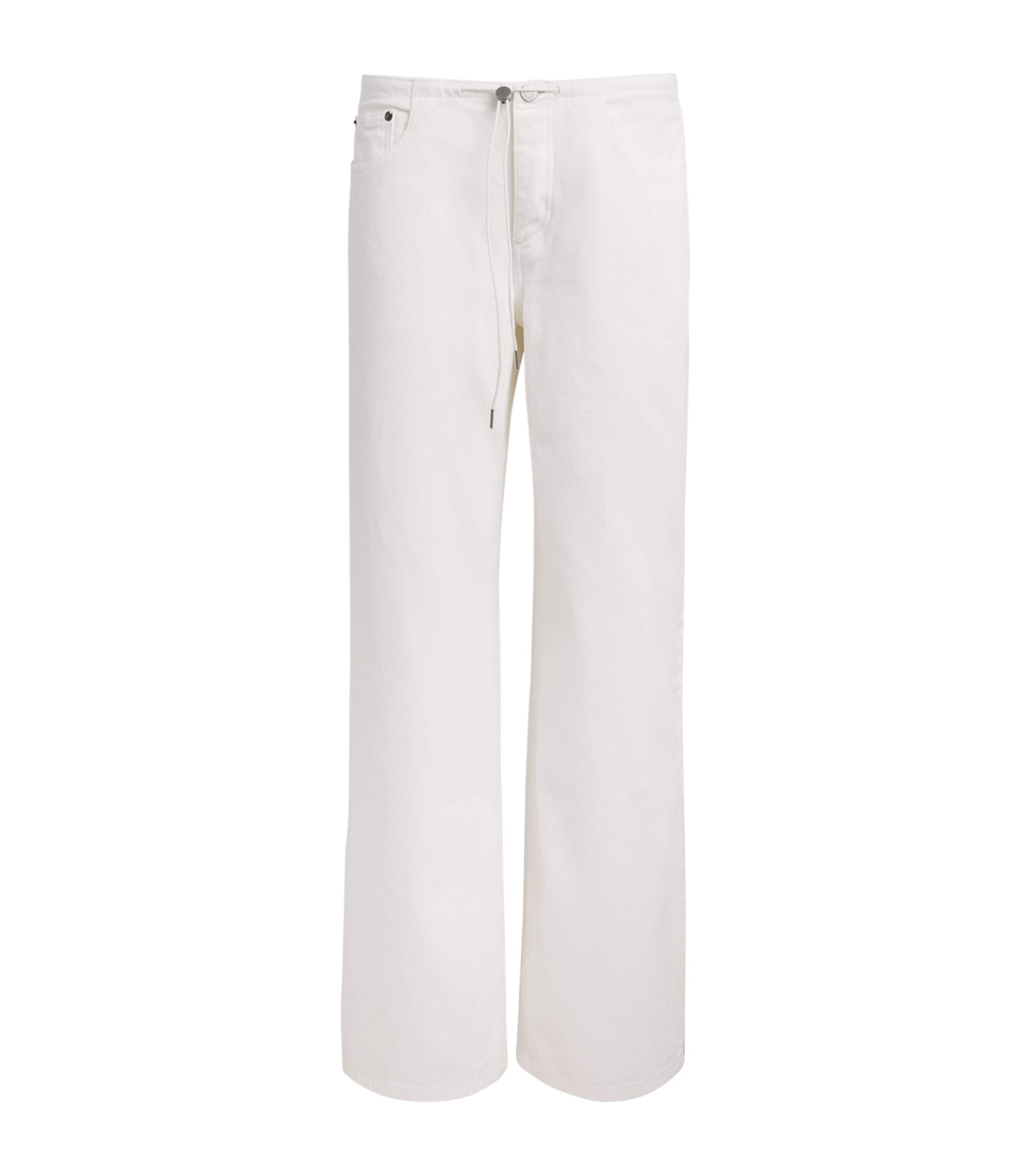 STILL HERE Womens Cool Wide-Leg Jeans Milk