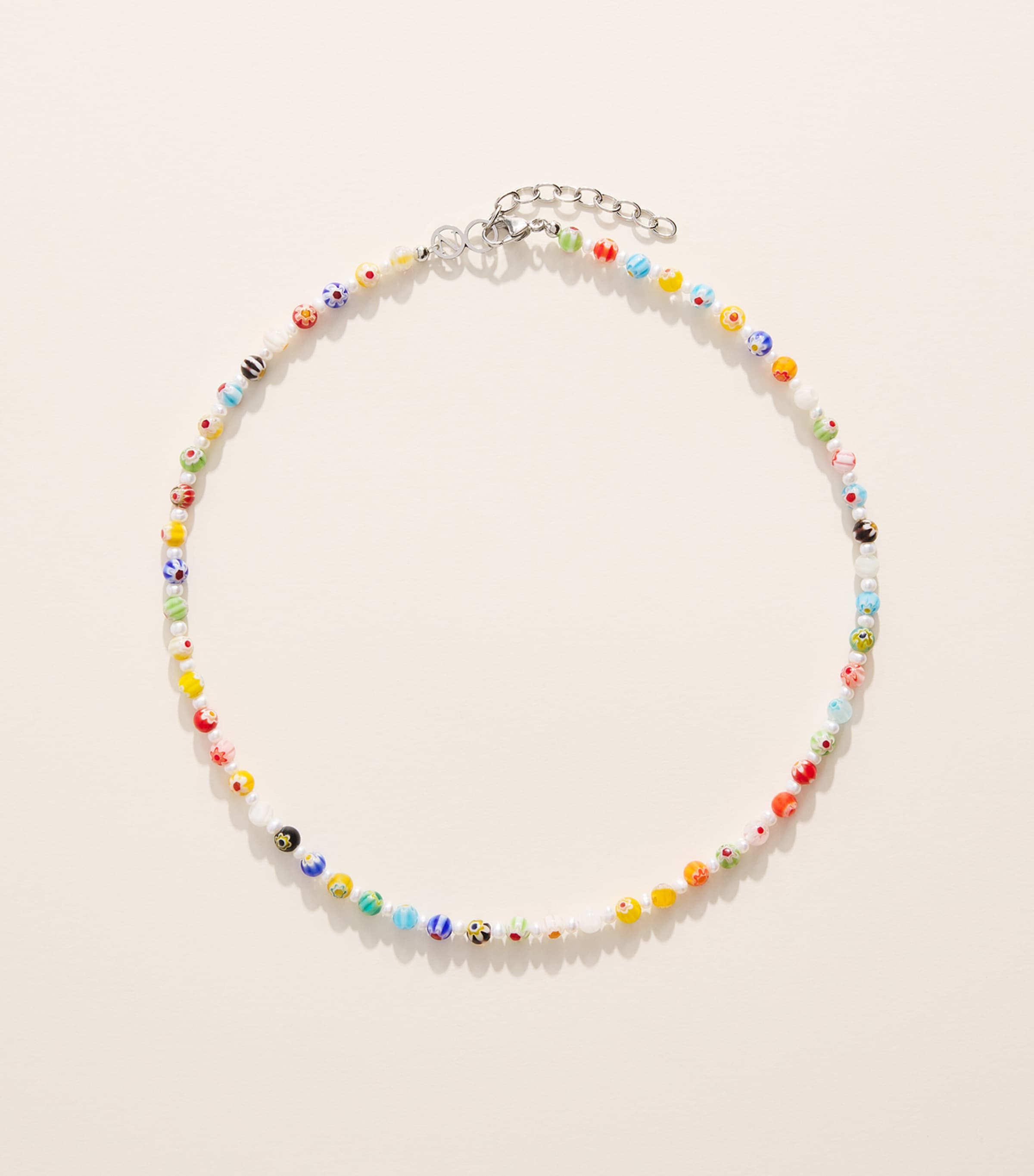 Nialaya Jewelry Glass Bead and Pearl Necklace