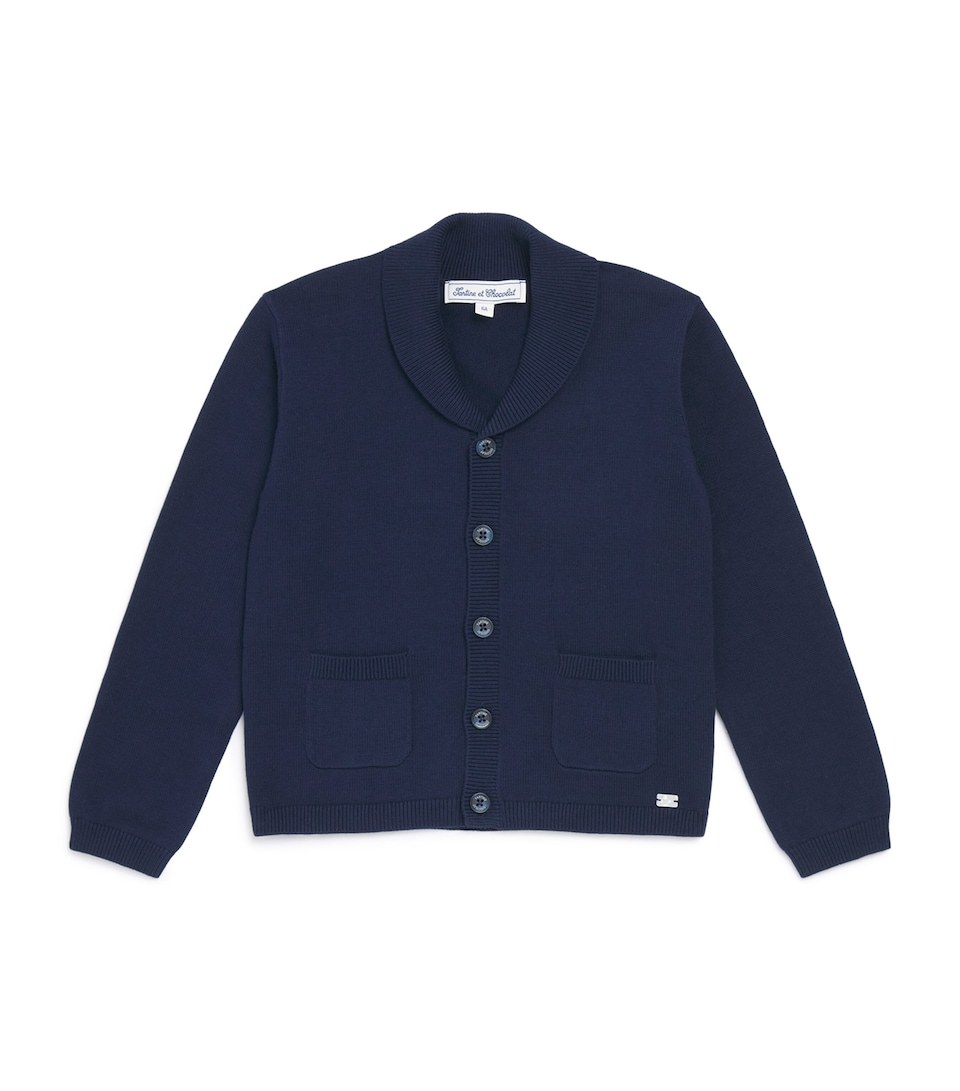 Cotton Shawl-Collar Cardigan (5-12 Years)