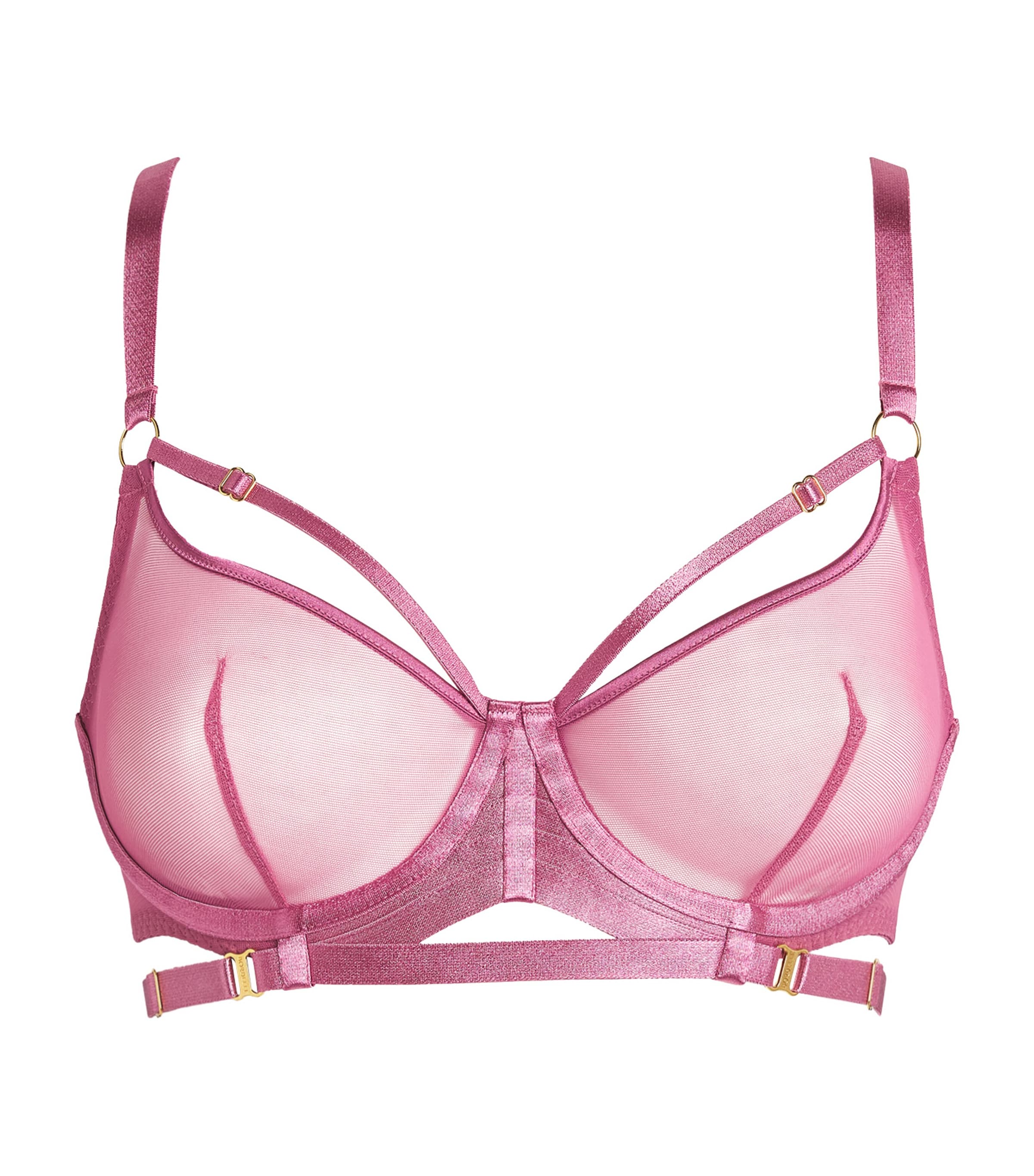 Bordelle Womens Zenna Balconette Bra Raspberry