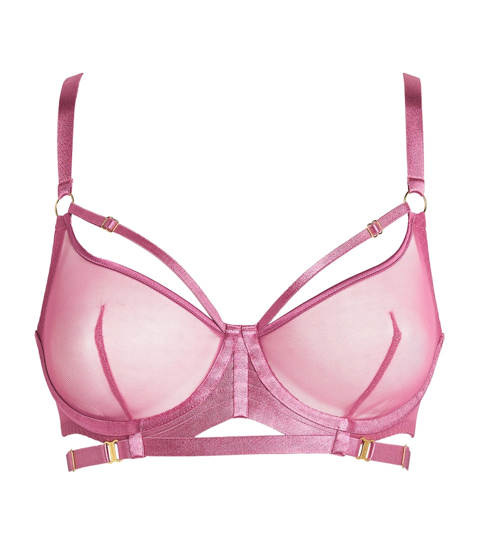 Bordelle Womens Zenna Balconette Bra Raspberry