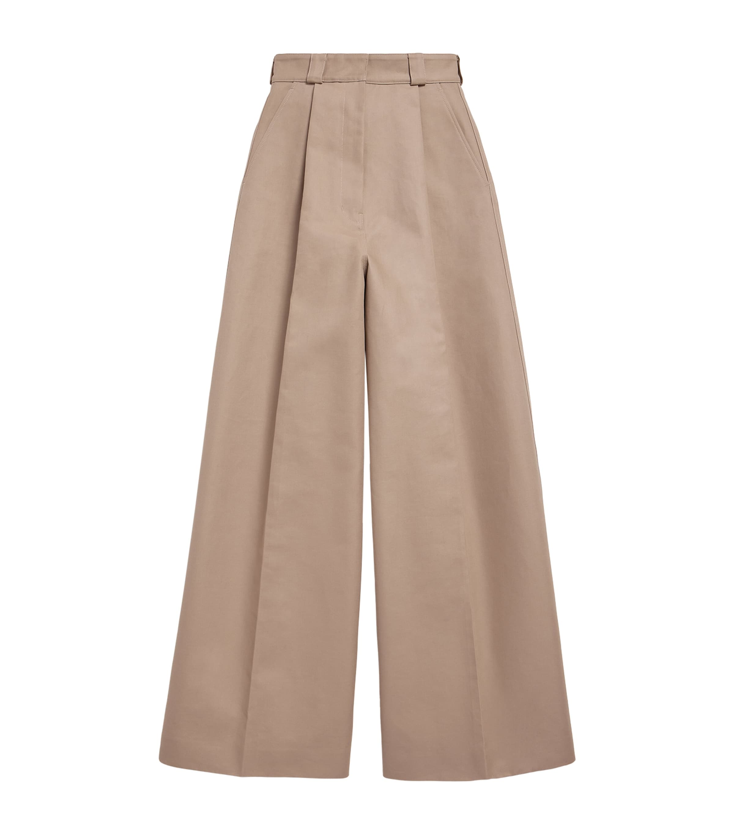 Balenciaga Womens Wide-Leg Flared Trousers
