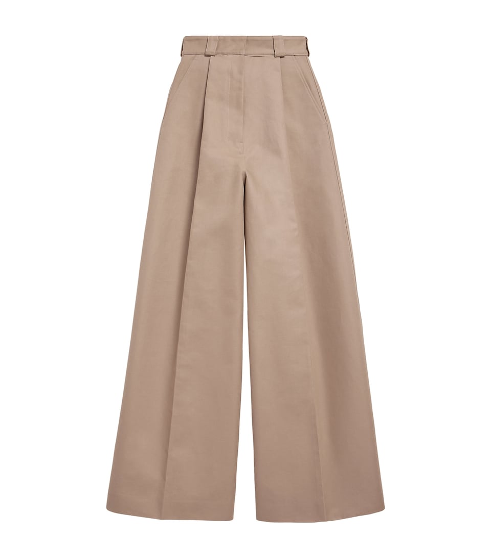 Balenciaga Womens Wide-Leg Flared Trousers