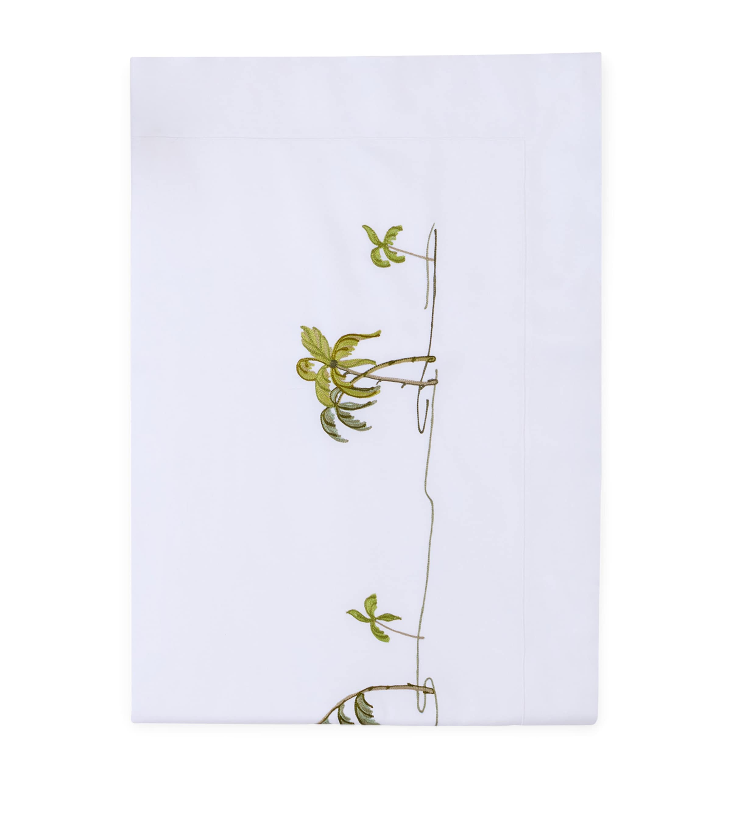 Loretta Caponi Garden of Eden Super King Flat Sheet (270cm x 300cm) White