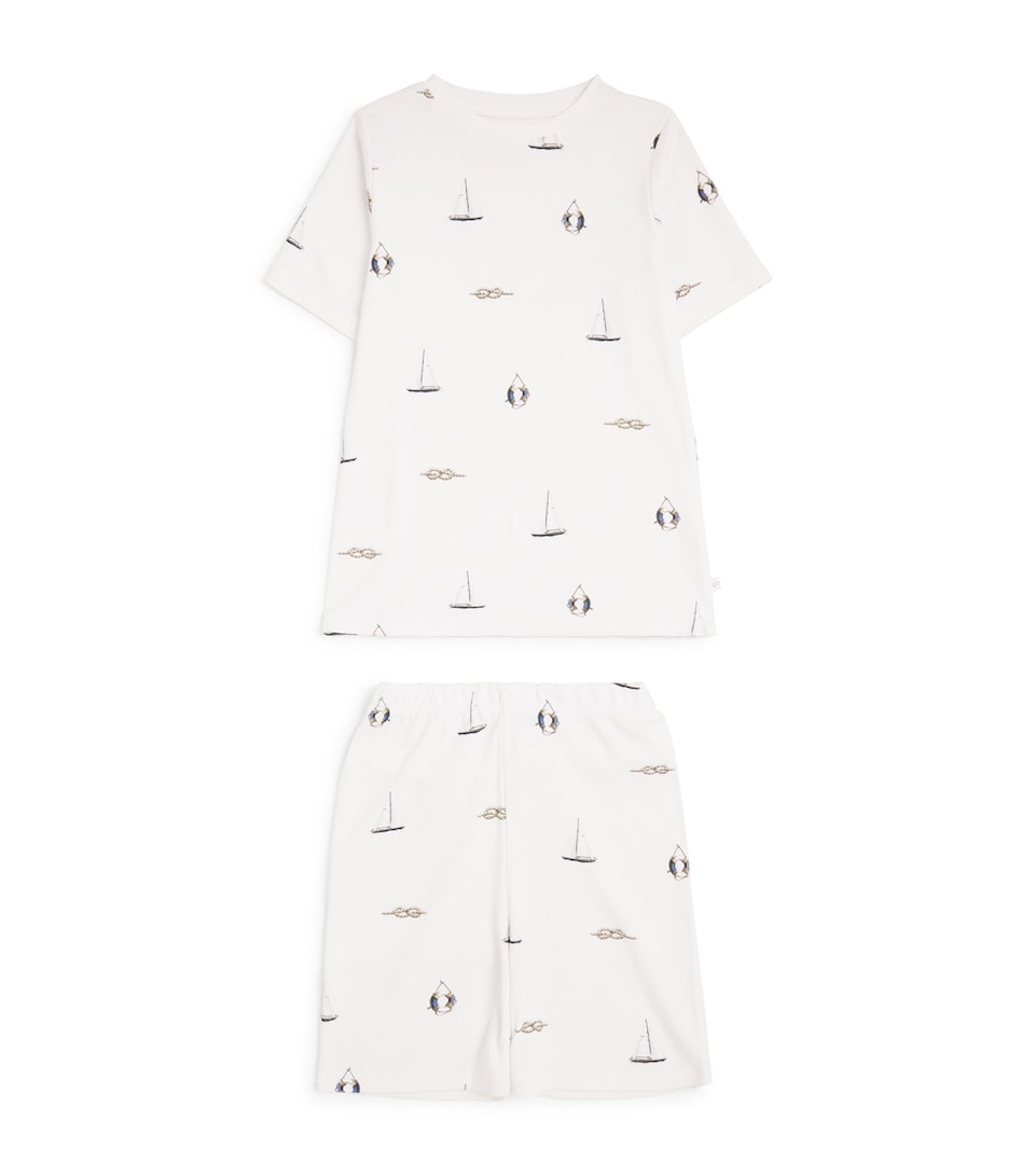 Rosa & Blue Bamboo-Organic Cotton Nautical Pyjama Set (6-7 Years) Nautical