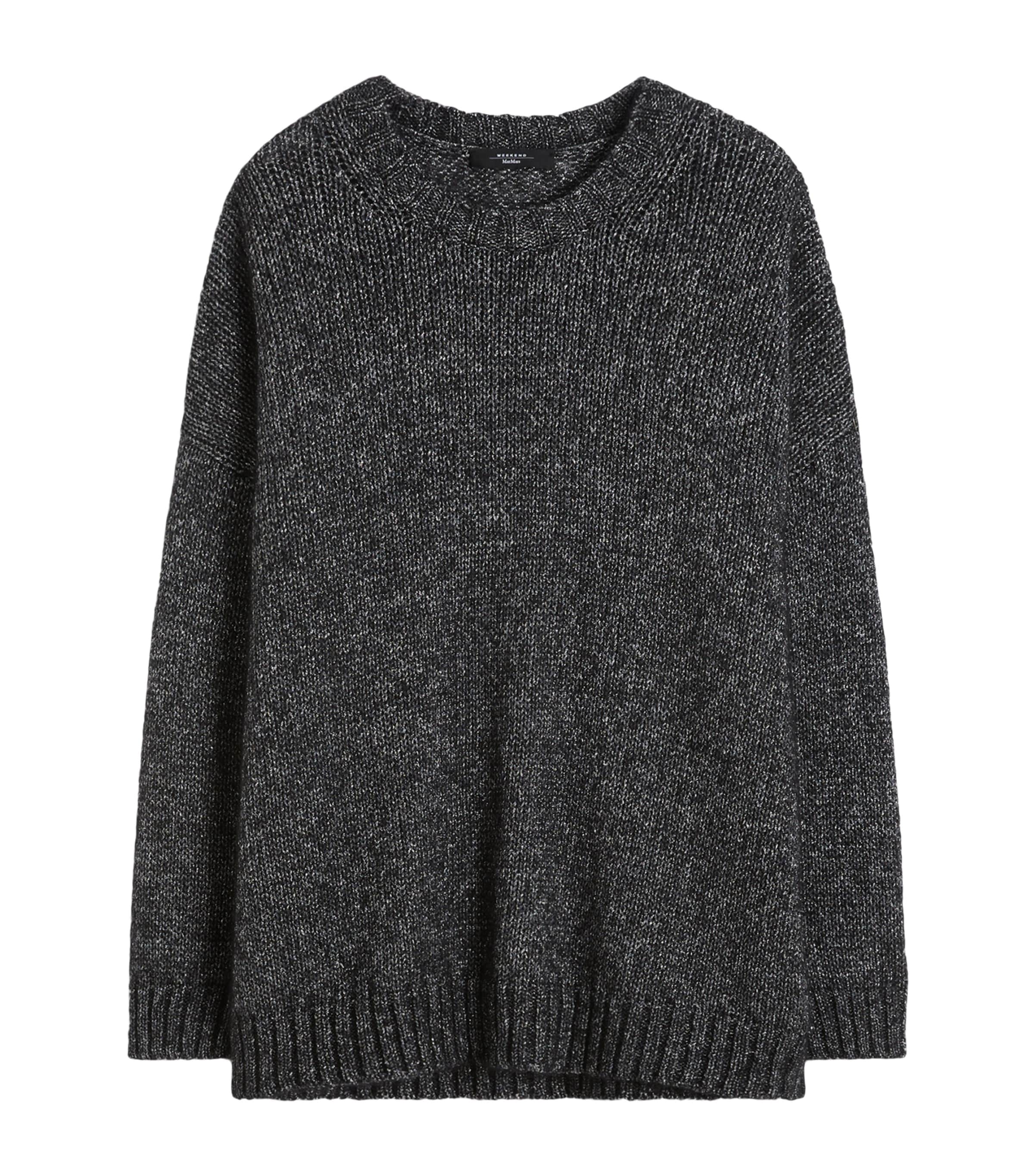 Weekend Max Mara Womens Crew-Neck Sweater Dark Grey