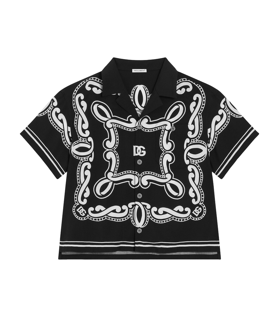 Dolce&Gabbana Kids Printed Shirt (8-12+ Years) Bandana Nero