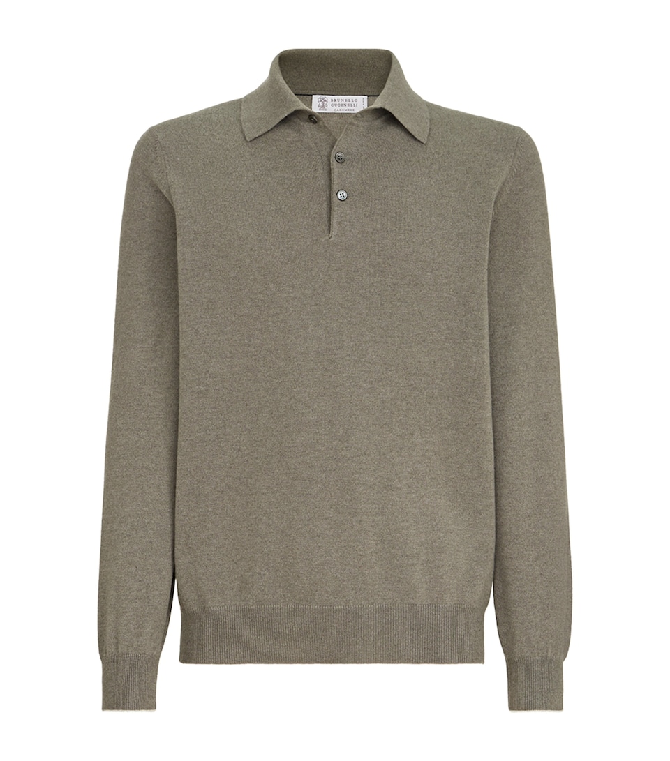 Brunello Cucinelli Mens Cashmere Polo Sweater