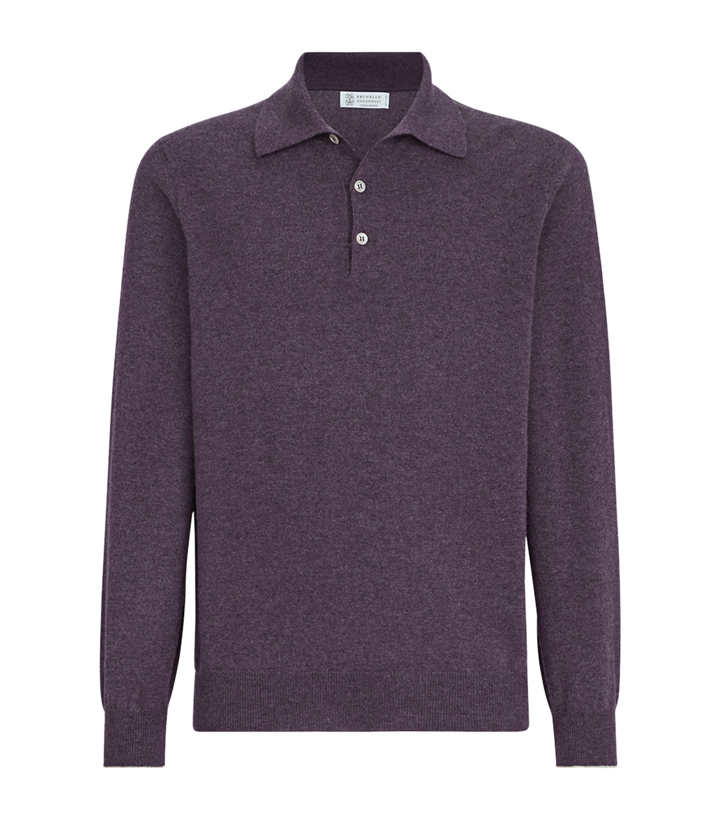 Brunello Cucinelli Mens Cashmere Polo Sweater