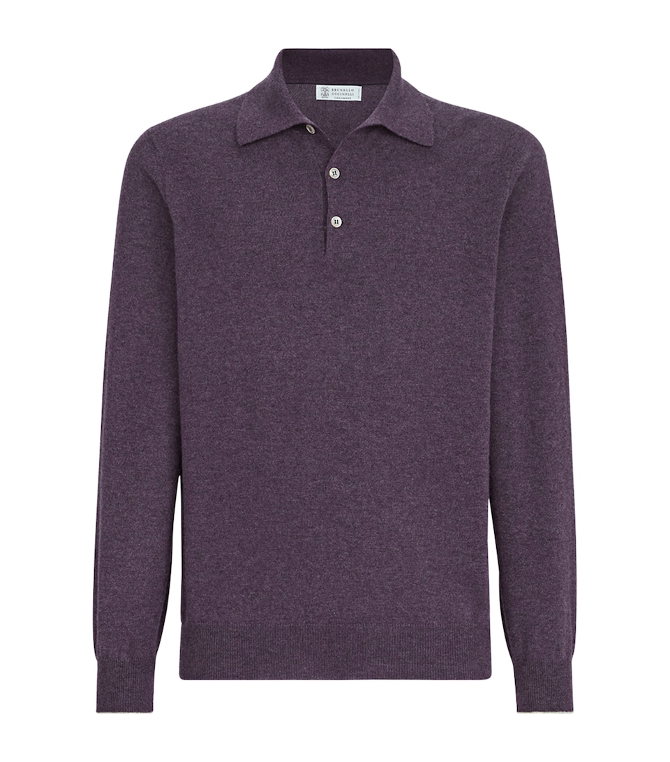 Brunello Cucinelli Mens Cashmere Polo Sweater