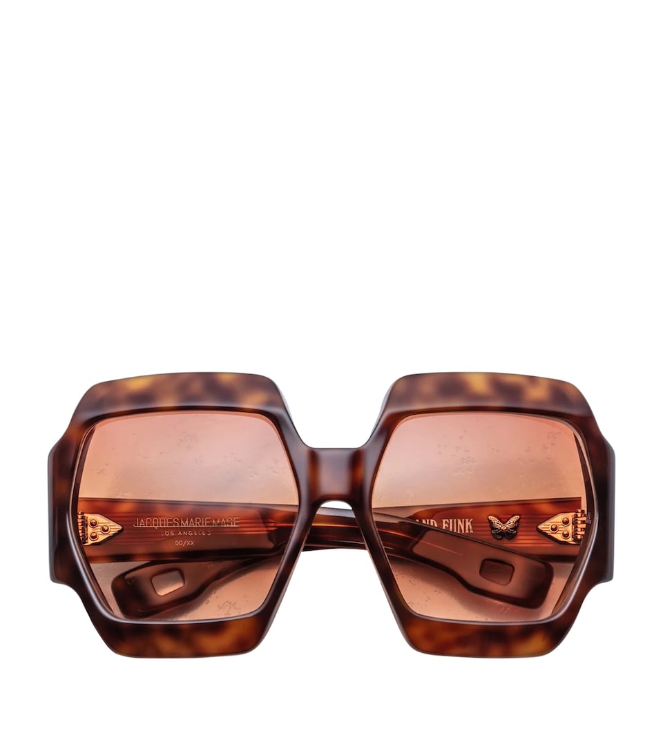 Jacques Marie Mage Grand Funk Hexagonal Sunglasses Teddy Brown