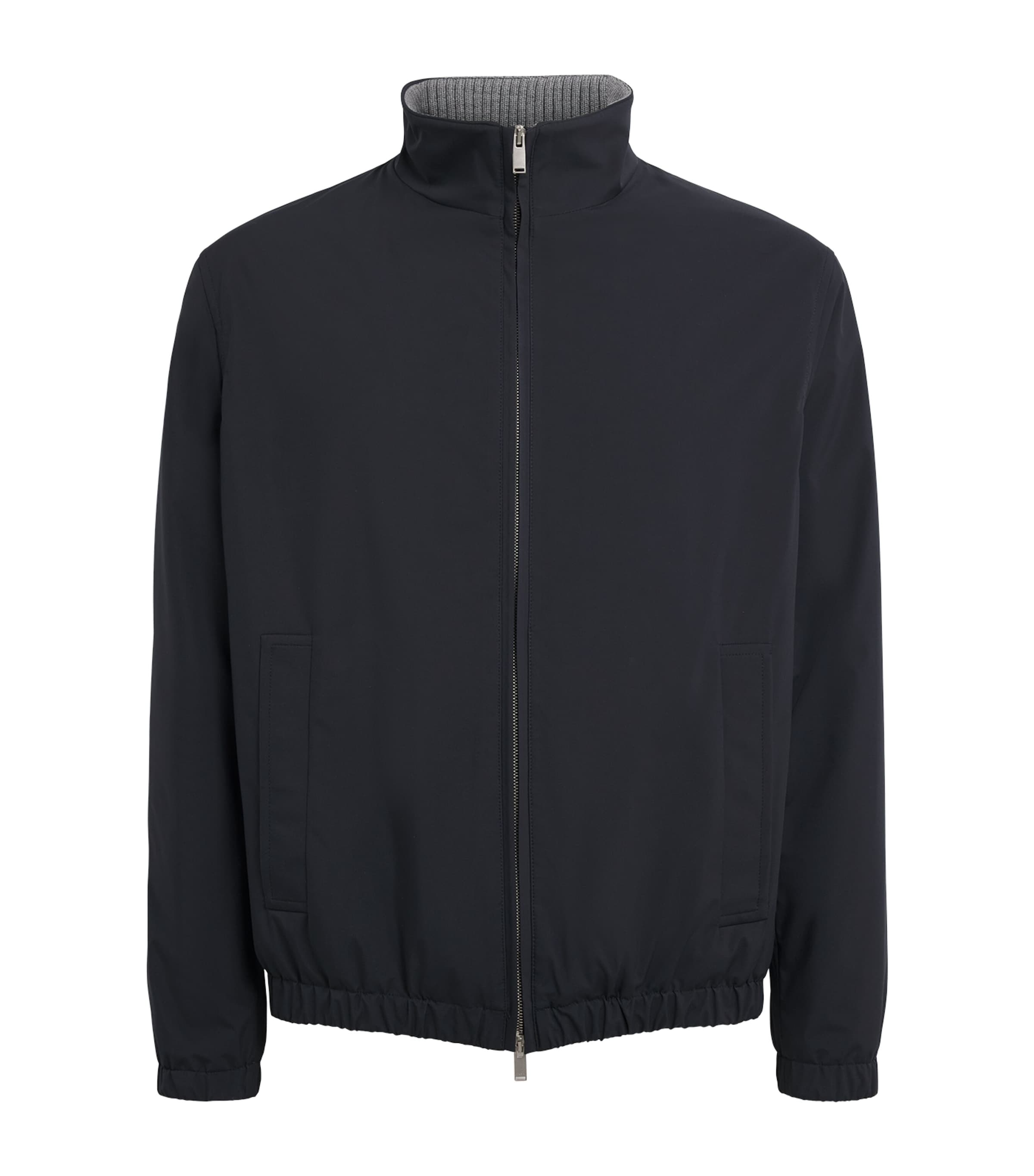 Lardini Mens Shell Bomber Jacket Navy