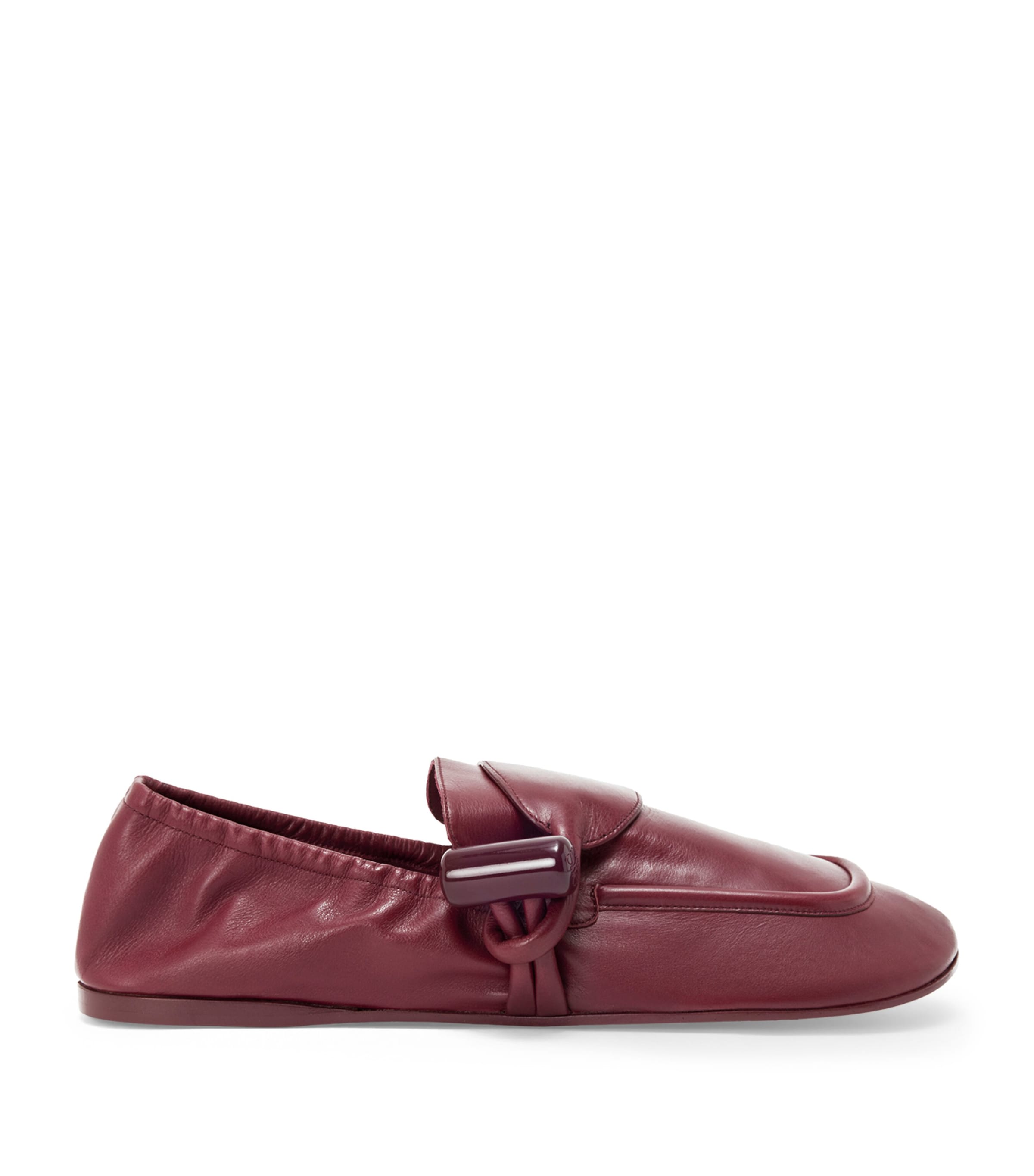 Leather Toggle Loafers