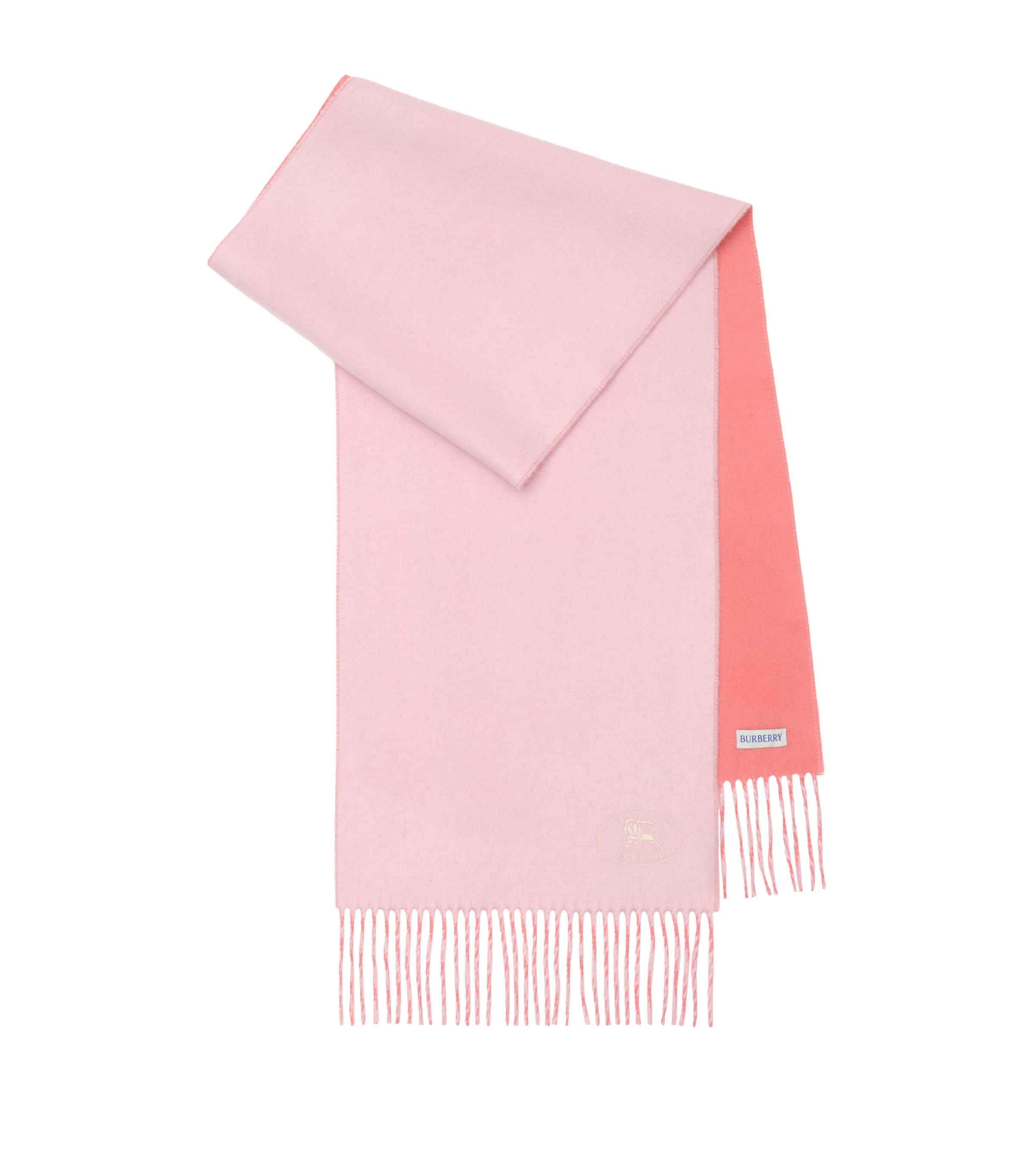 Burberry Cashmere EKD Stamp Scarf Cami Pink