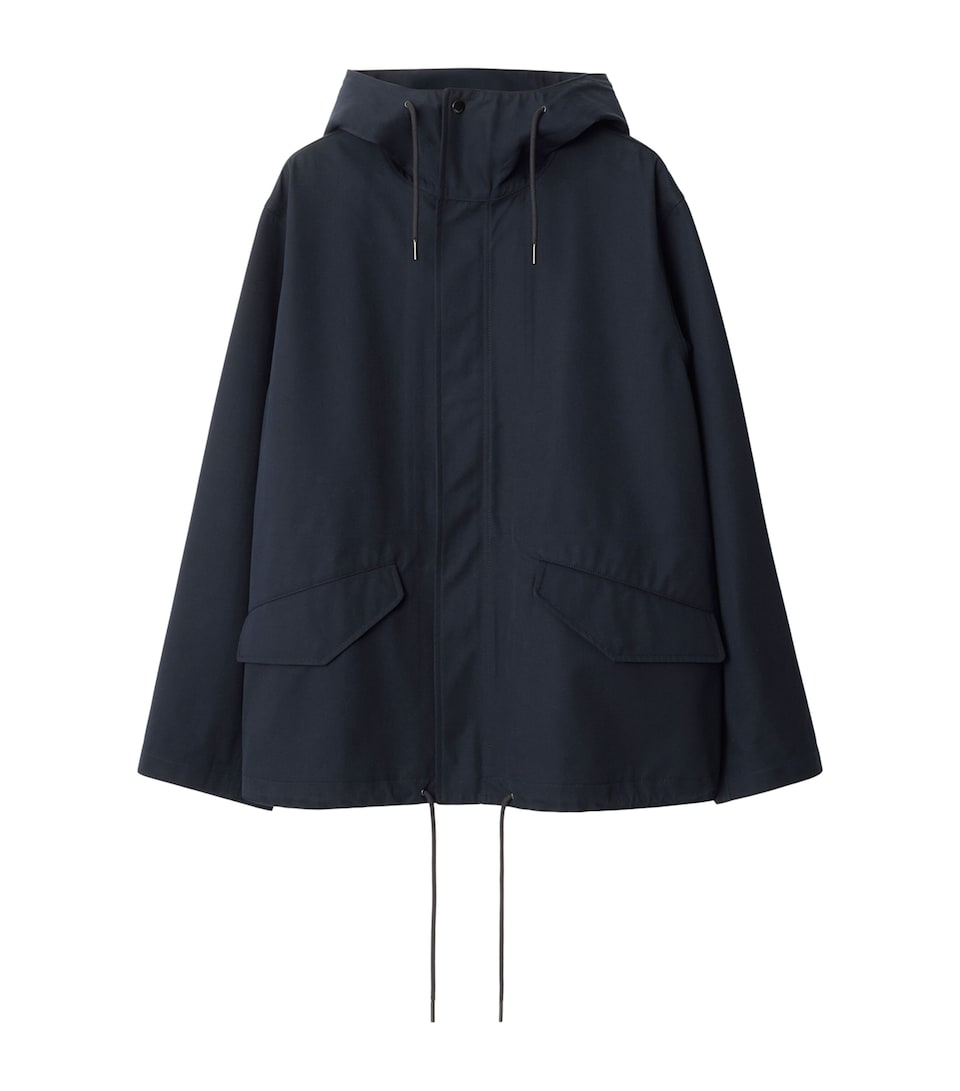 Cotton-Blend Gabardine Parka Coat
